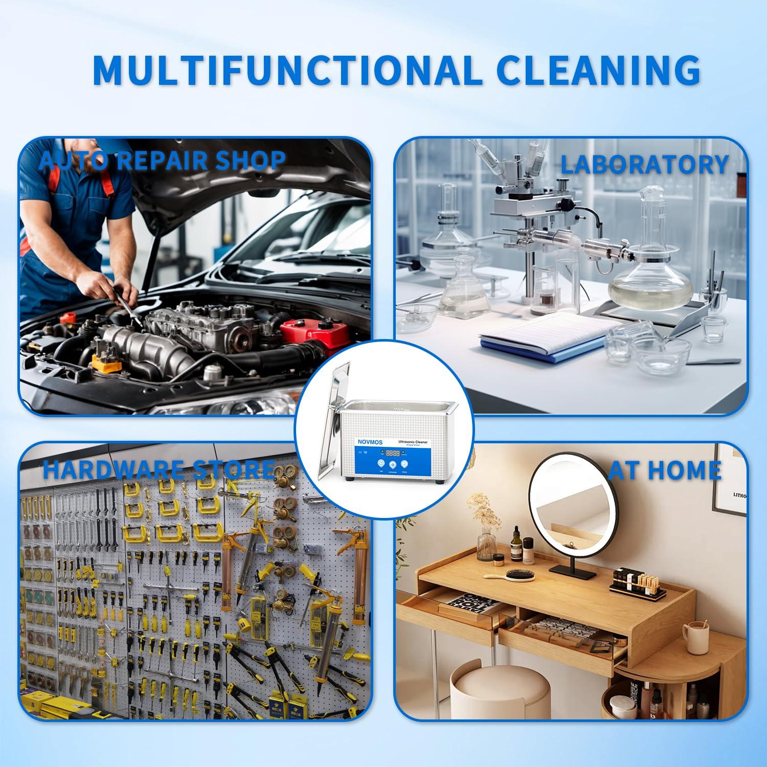 Limpiador Ultrasónico 900ml NOVMOS con Temporizador Digital