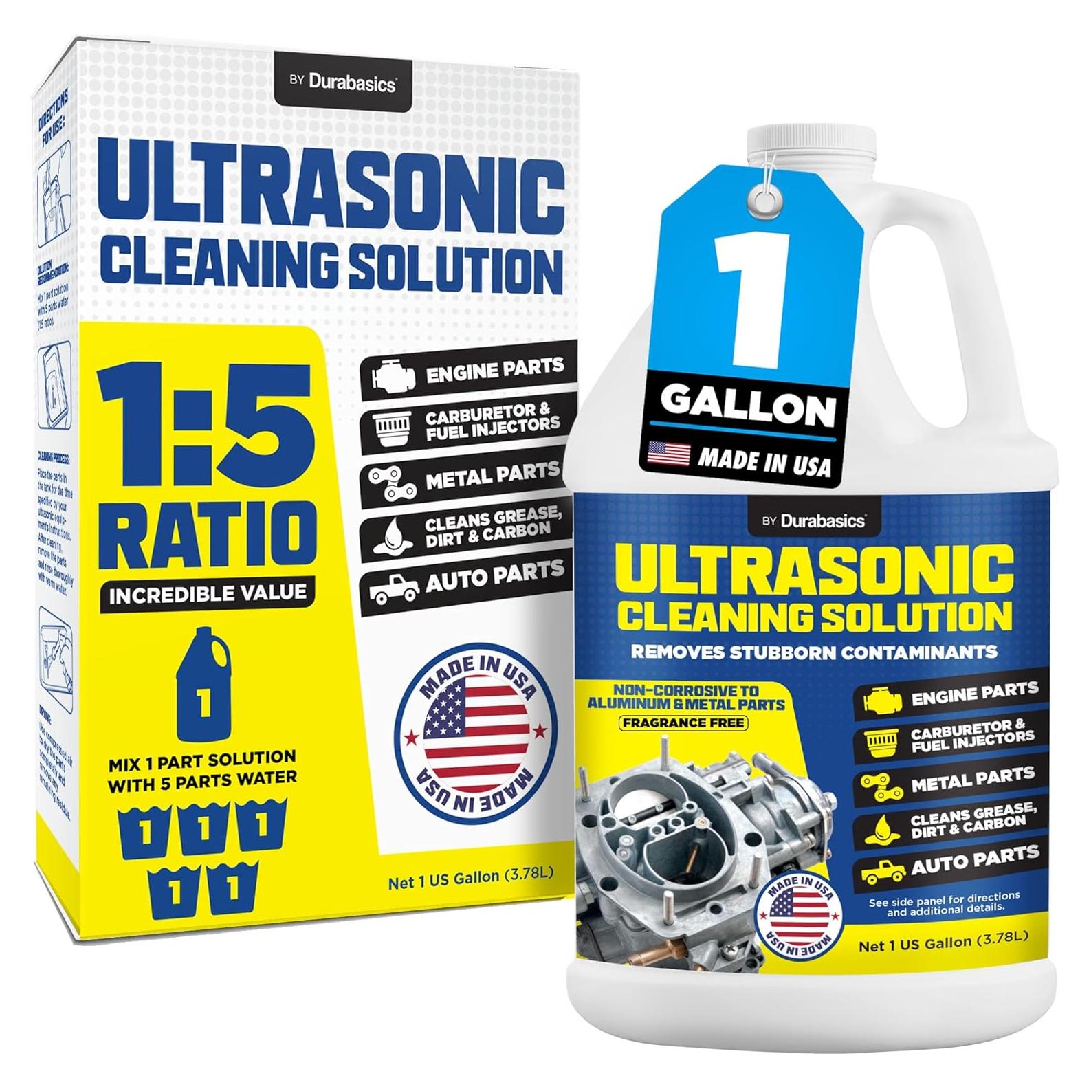 Limpiador Ultrasónico Durabasics 1 Galón - Solución para Carburadores y Piezas de Motor