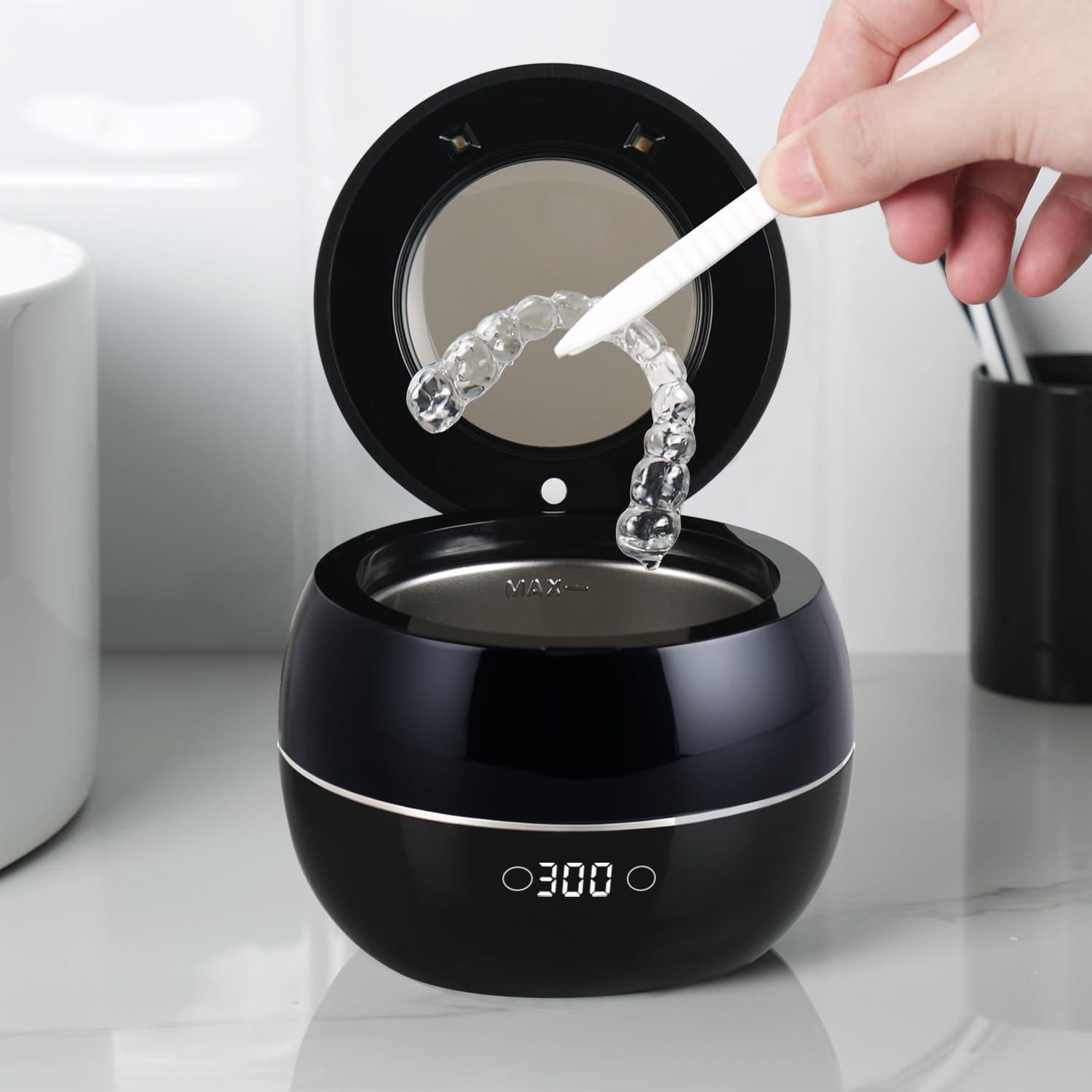 Limpiadora Ultrasónica AMDISI para Dentaduras y Joyería 11x11 cm