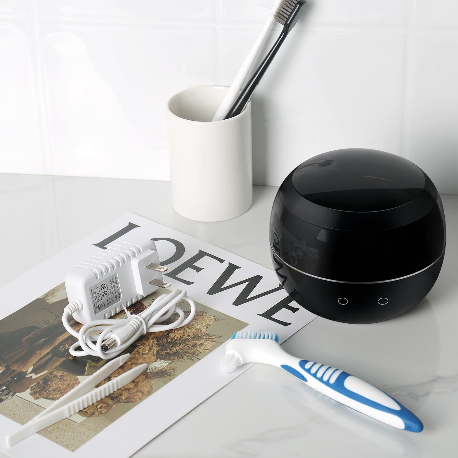 Limpiadora Ultrasónica AMDISI para Dentaduras y Joyería 11x11 cm