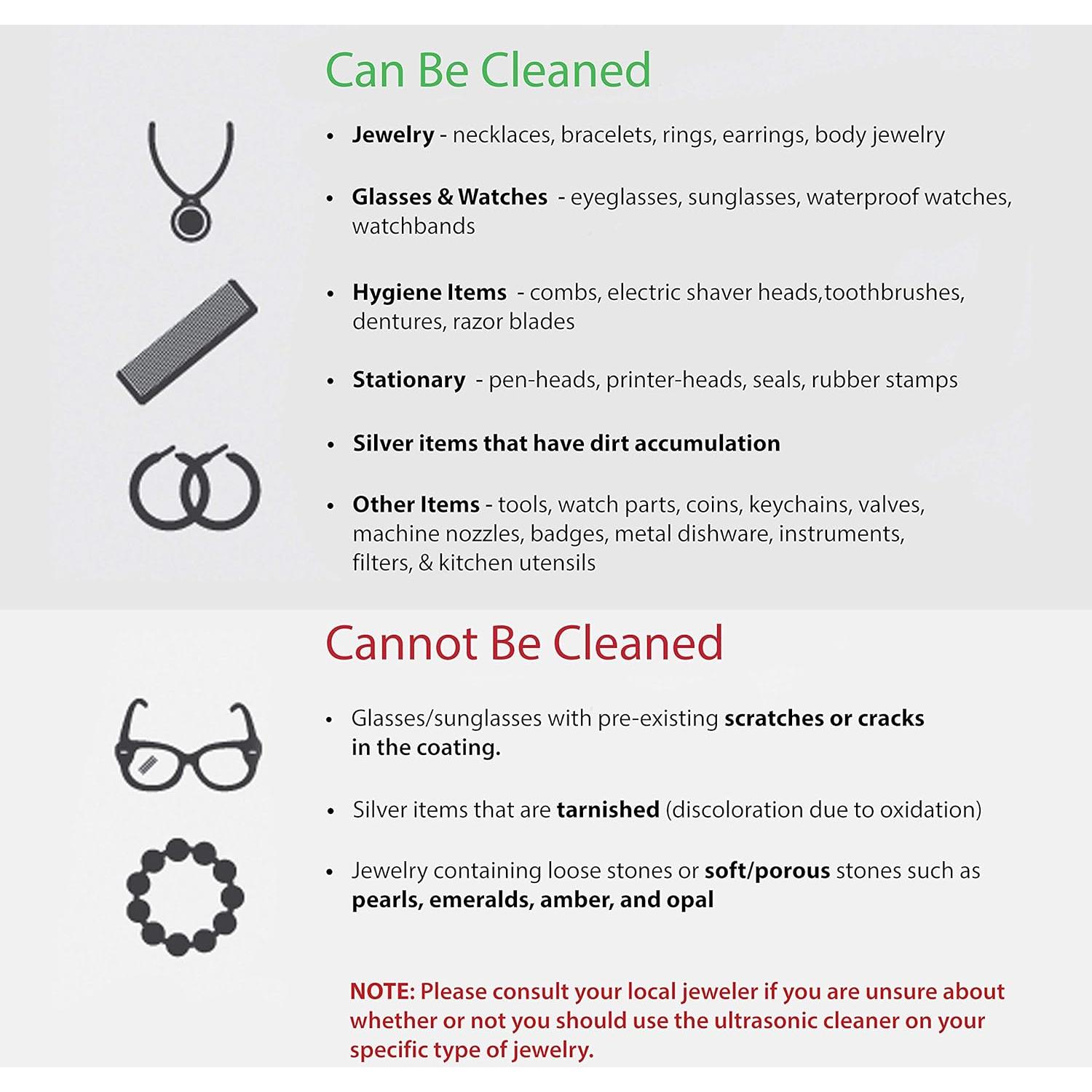 Magnasonic Professional Ultrasonic Jewelry Cleaner Machine for Cleaning Eyeglasses, Watches, Rings, Necklaces, Coins, Razors, Combs, Tools, Parts, Instruments (CD2800)