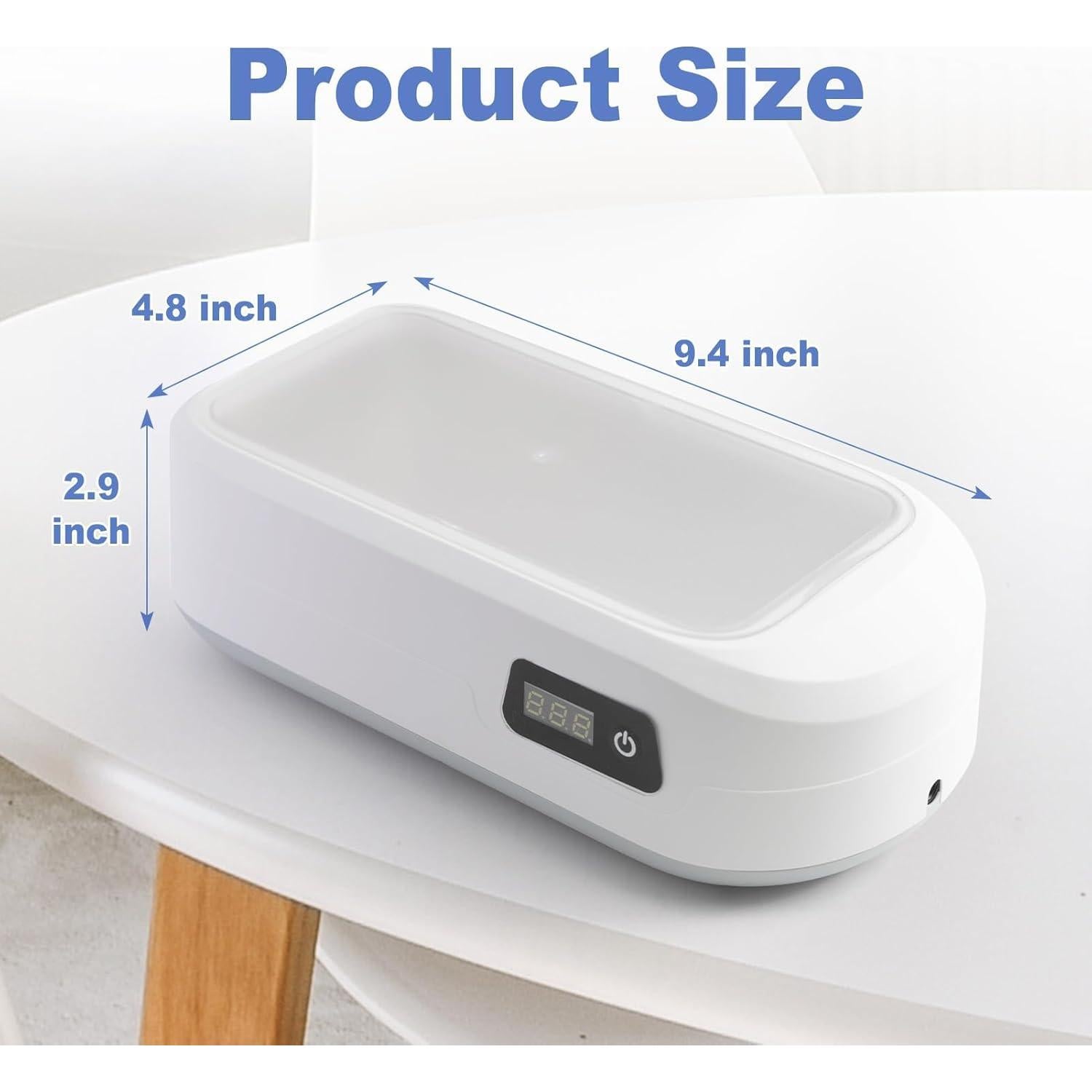 Limpiador Ultrasónico de Joyas SIWMER 640ml 48W 48KHz Blanco