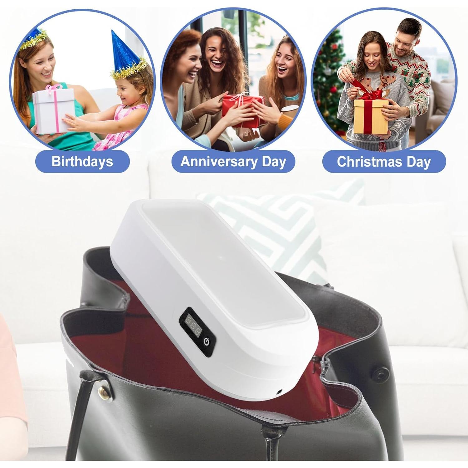 Limpiador Ultrasónico de Joyas SIWMER 640ml 48W 48KHz Blanco