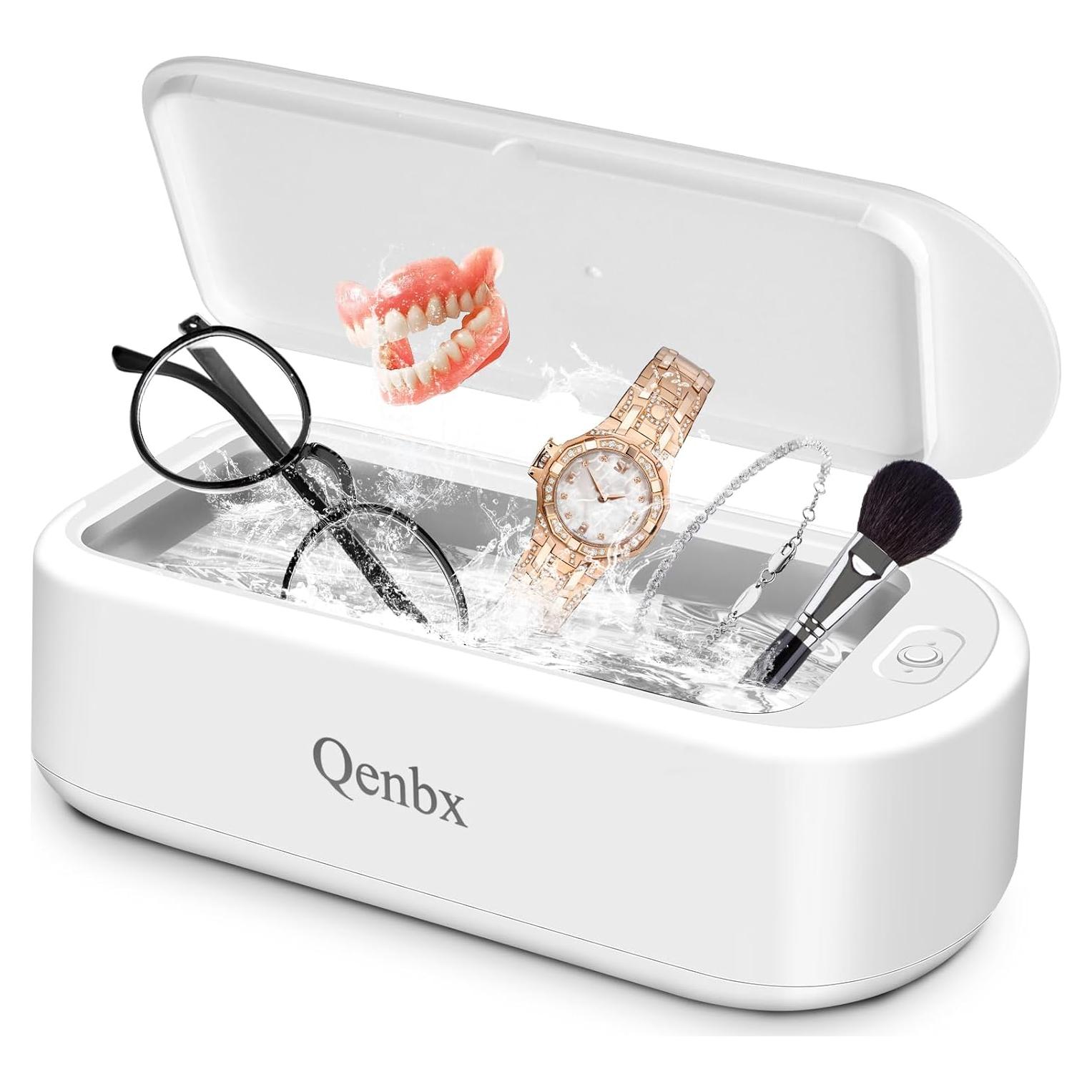 Limpiadora Ultrasónica de Joyas Qenbx 640ml 48kHz 2 Modos