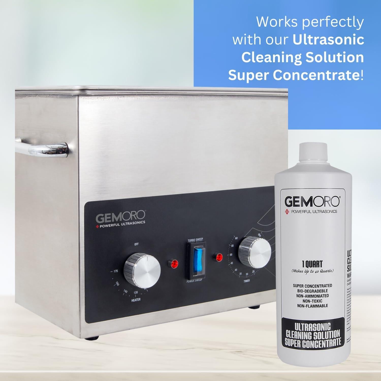 Limpiador de Joyas Ultrasonico GemOro 3QT Acero Inoxidable