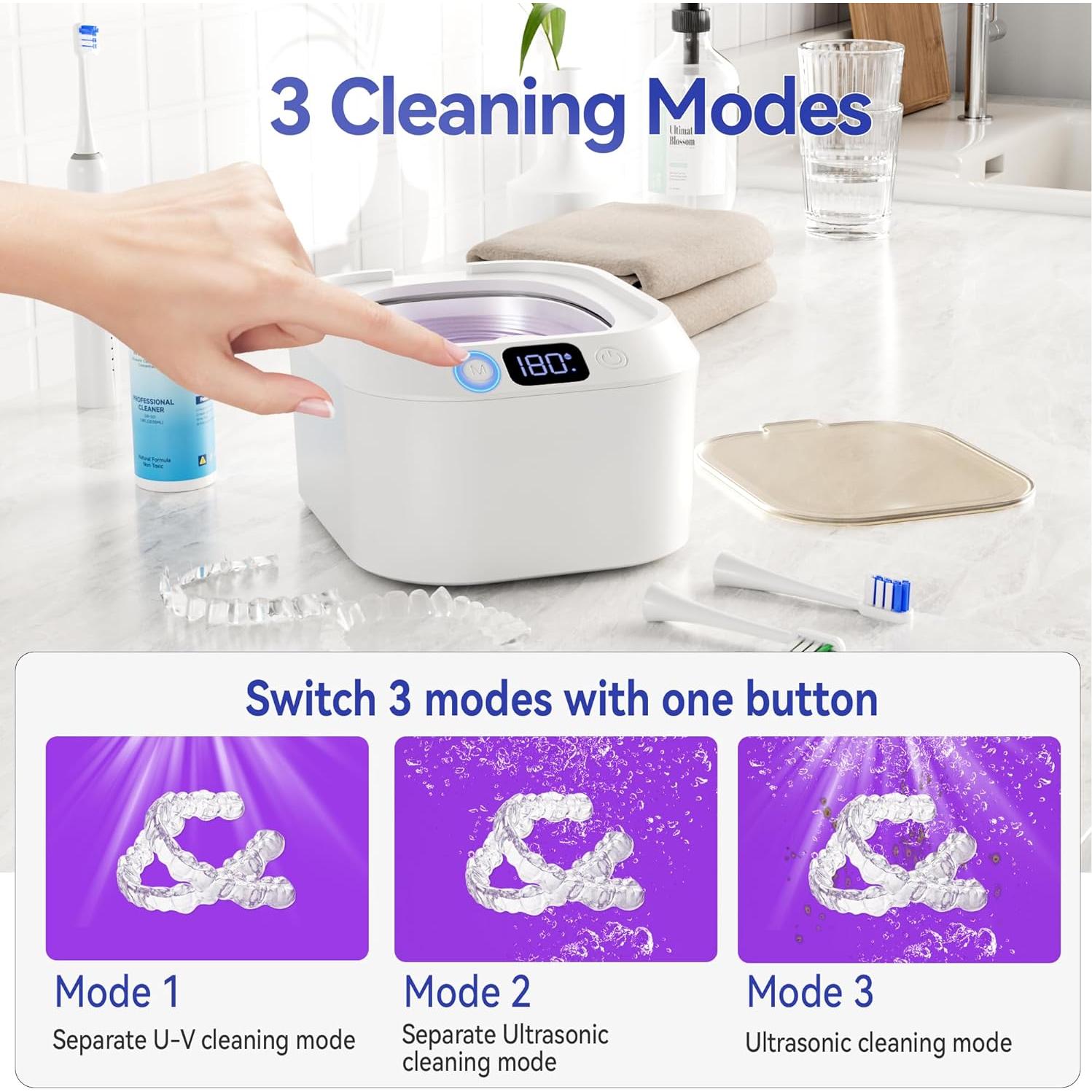 Limpiadora Ultrasónica KUNPHY 218ml Profesional Táctil