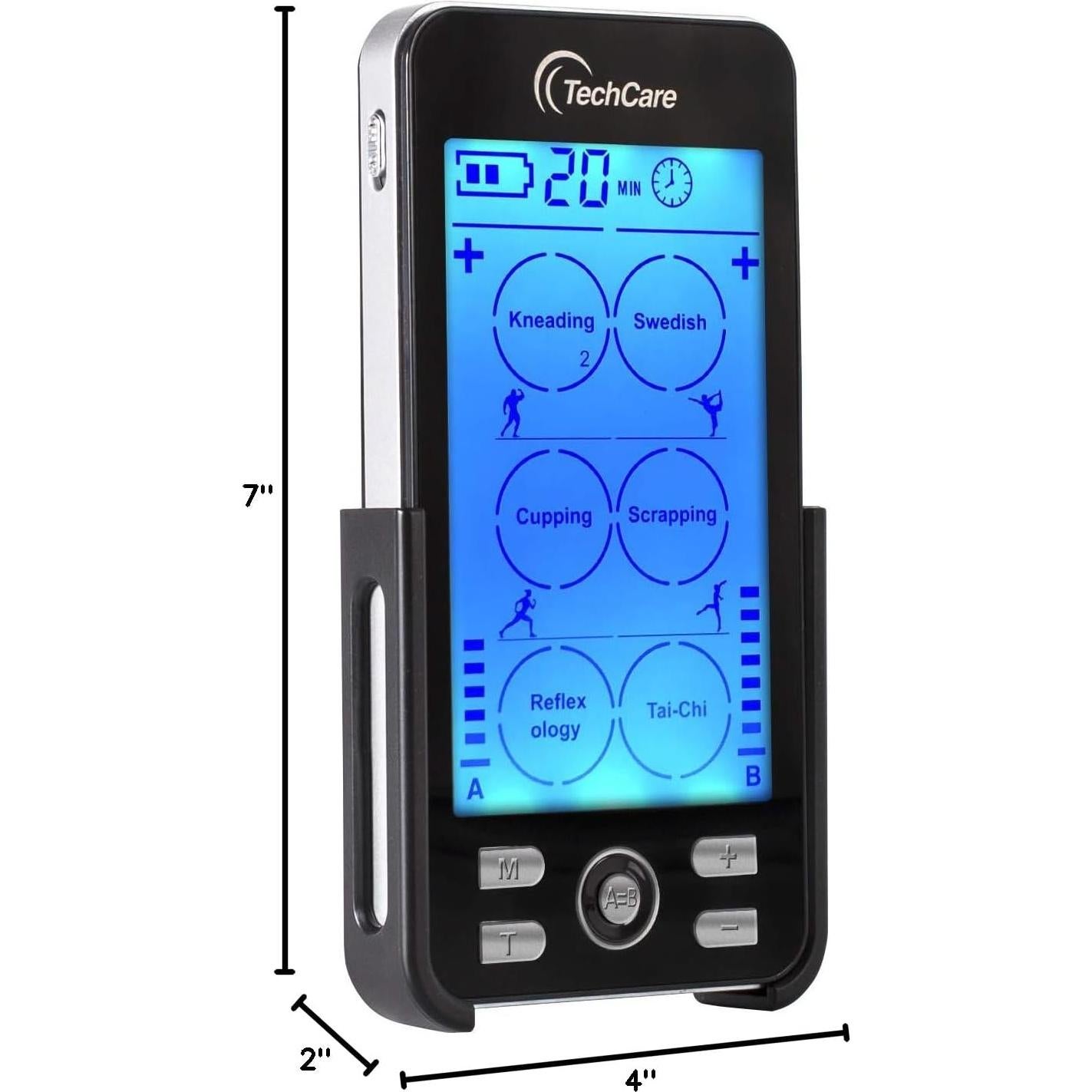 Masajeador Estimulador Muscular TechCare Plus 24 Negro