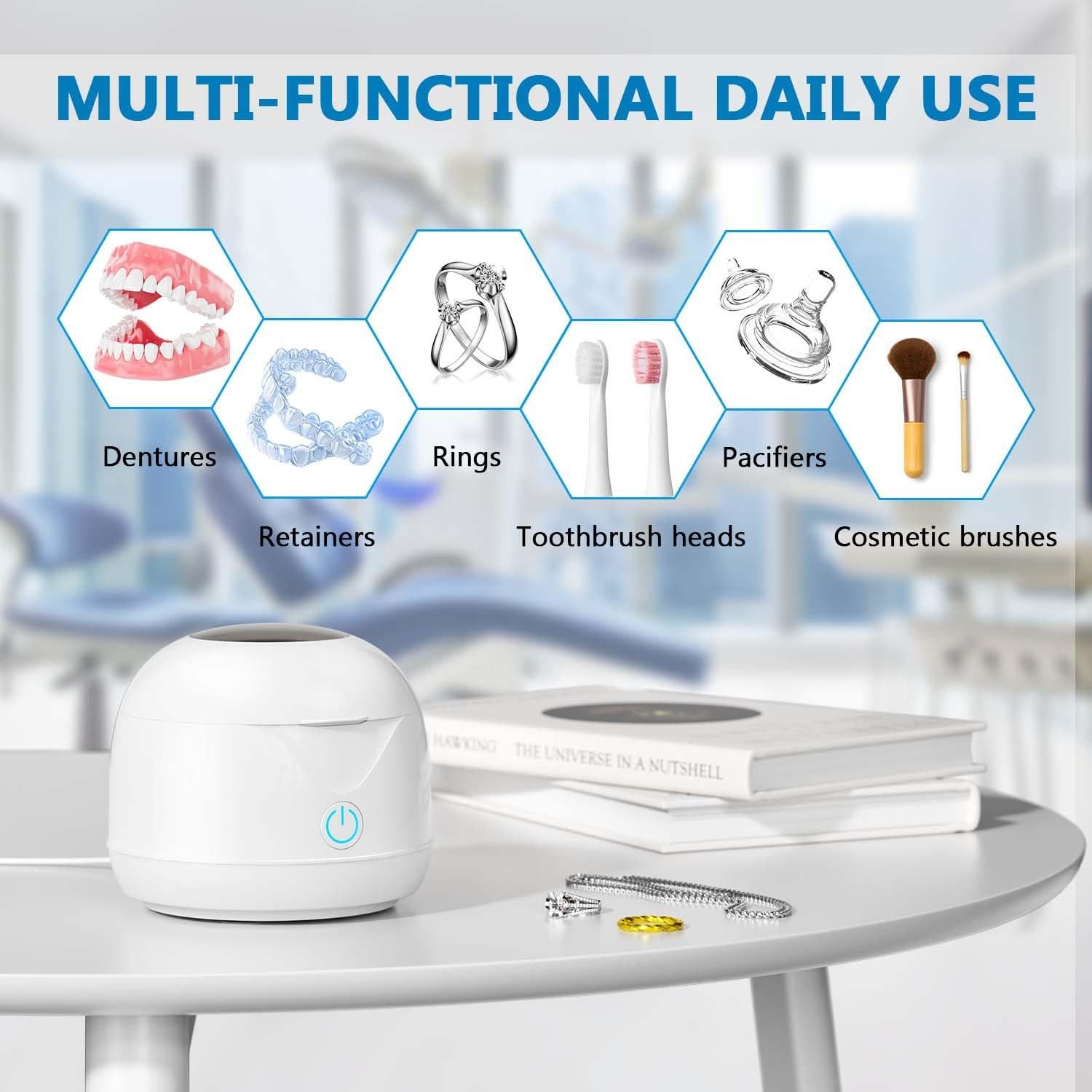 Limpiador Ultrasónico Portátil Xiyi 200ml para Retenedores Dentales