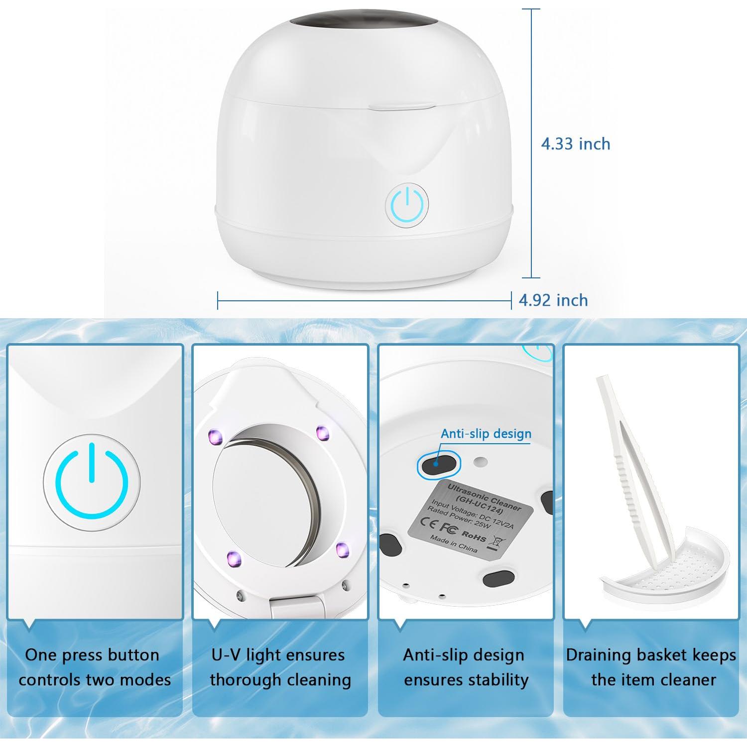 Limpiador Ultrasónico Portátil Xiyi 200ml para Retenedores Dentales