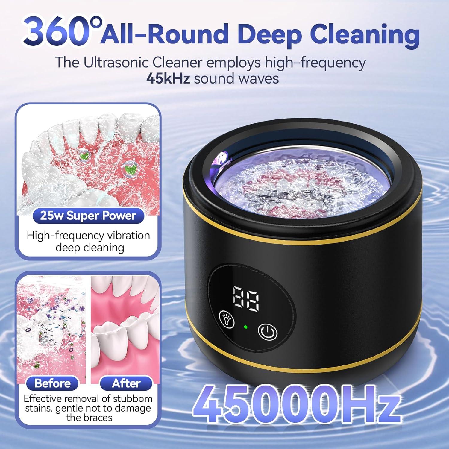 Limpiador Ultrasónico Dental BlueFire 45kHz Portátil 0.5kg