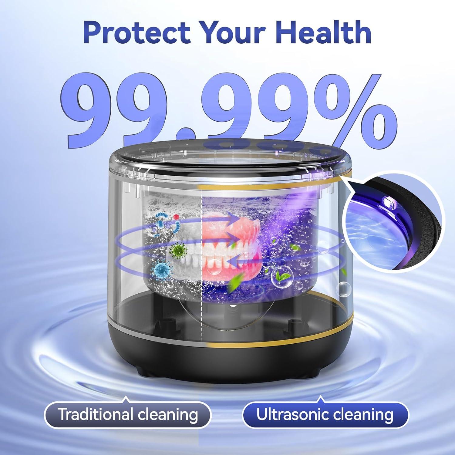 Limpiador Ultrasónico Dental BlueFire 45kHz Portátil 0.5kg