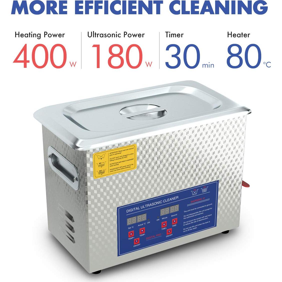 Limpiador Ultrasónico 6L DAREFLOW con Calentador y Temporizador
