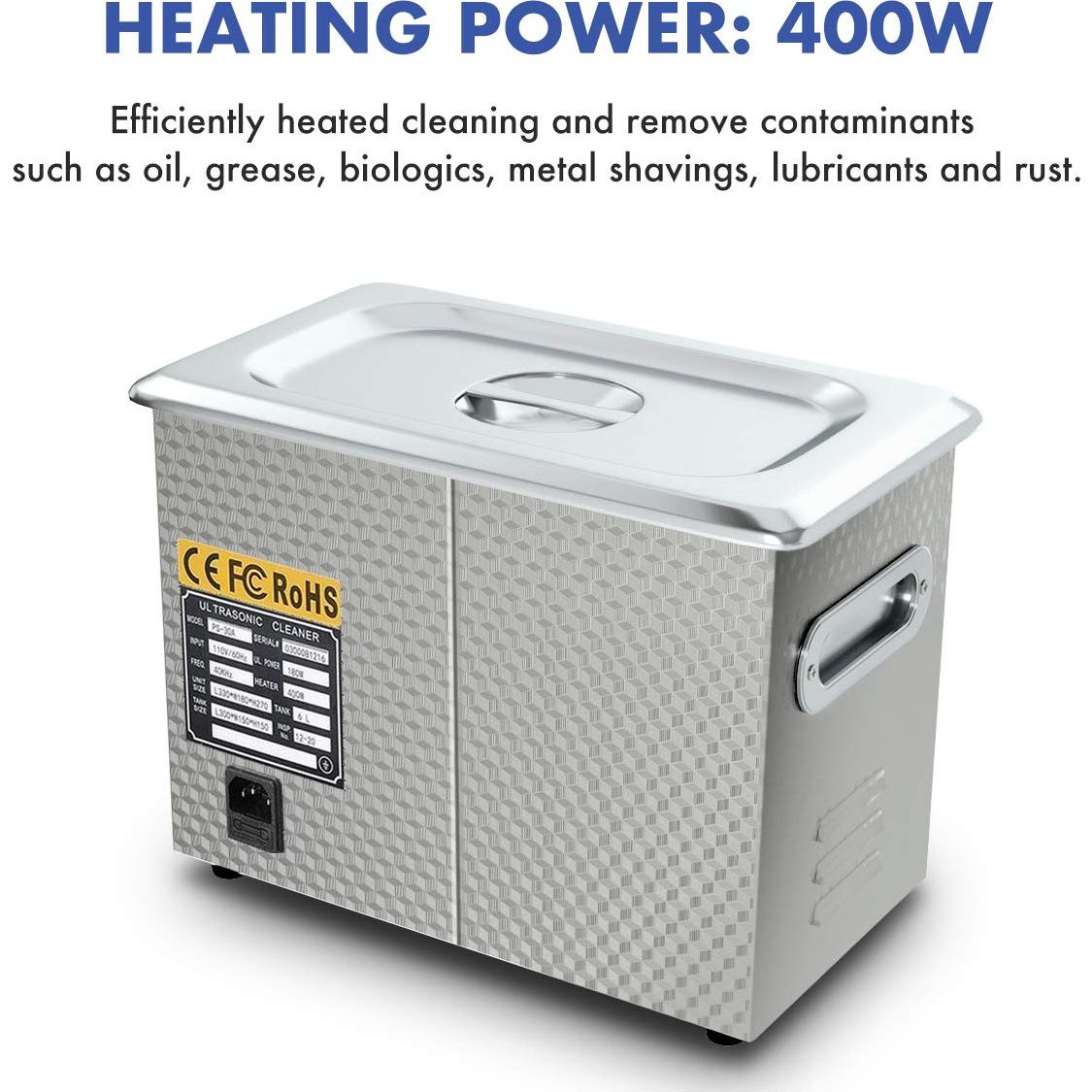 Limpiador Ultrasónico 6L DAREFLOW con Calentador y Temporizador