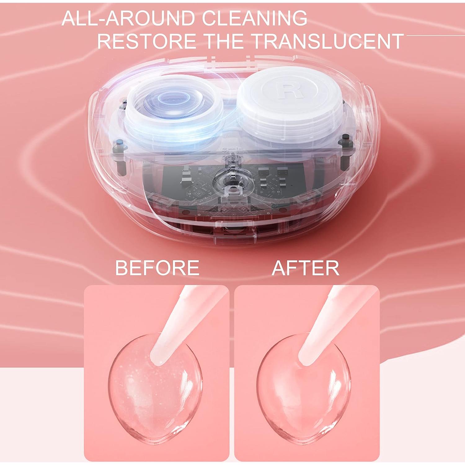 Limpiadora Ultrasonica de Lentes de Contacto Portátil USB Azul