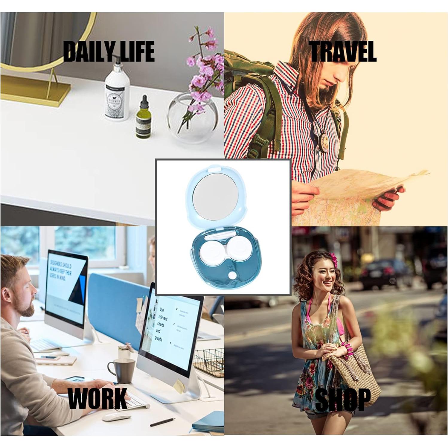 Limpiadora Ultrasonica de Lentes de Contacto Portátil USB Azul