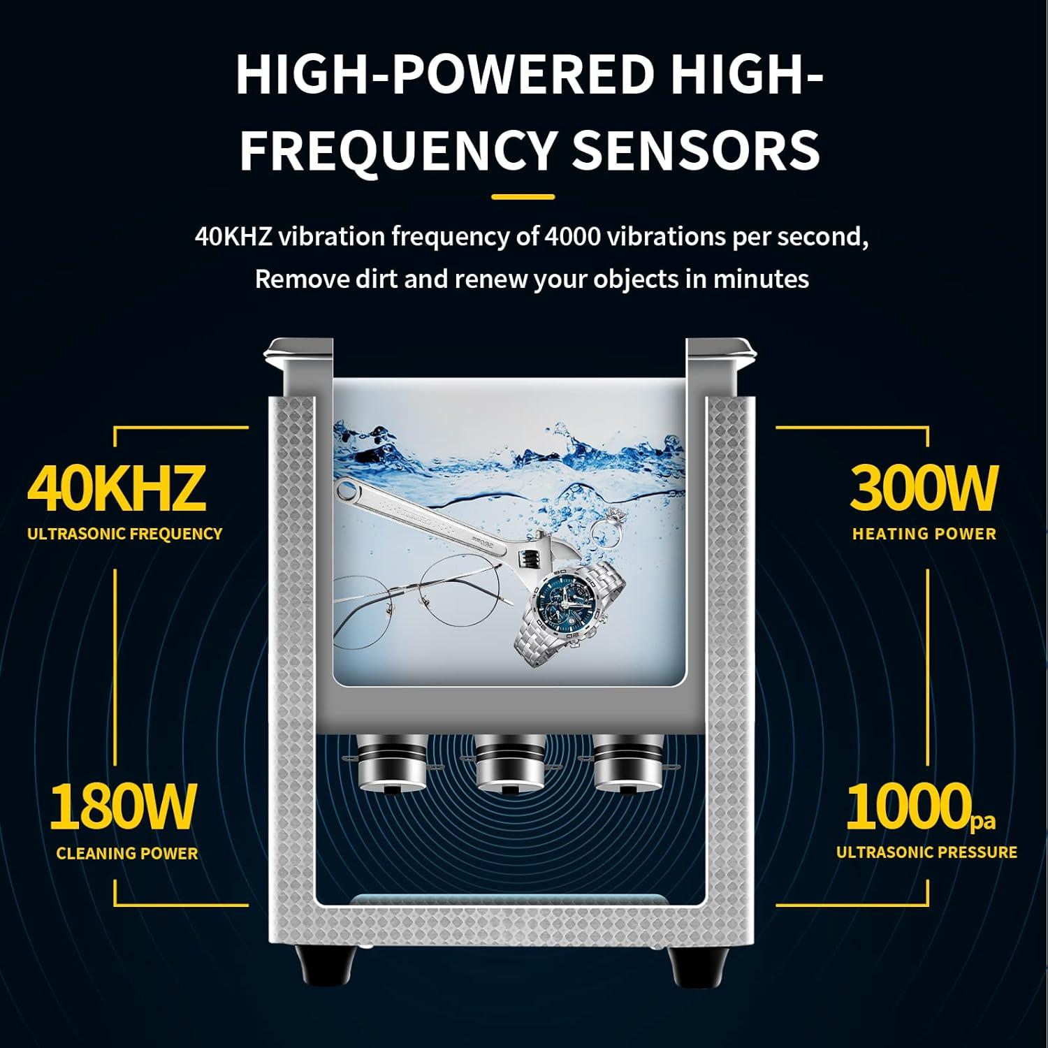 Limpiador Ultrasónico 6L ACMESONIC Digital Acero Inoxidable