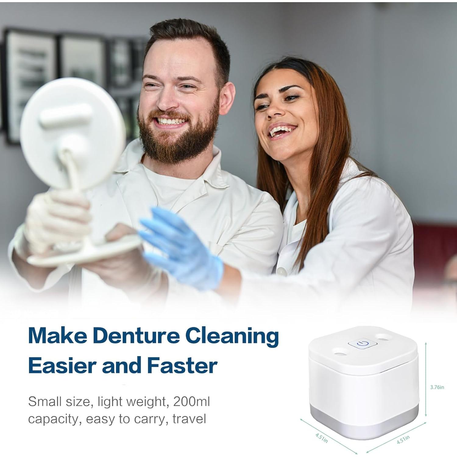 Limpiador Ultrasónico U-V Xuaobamm 200ml para Dentaduras y Retenedores