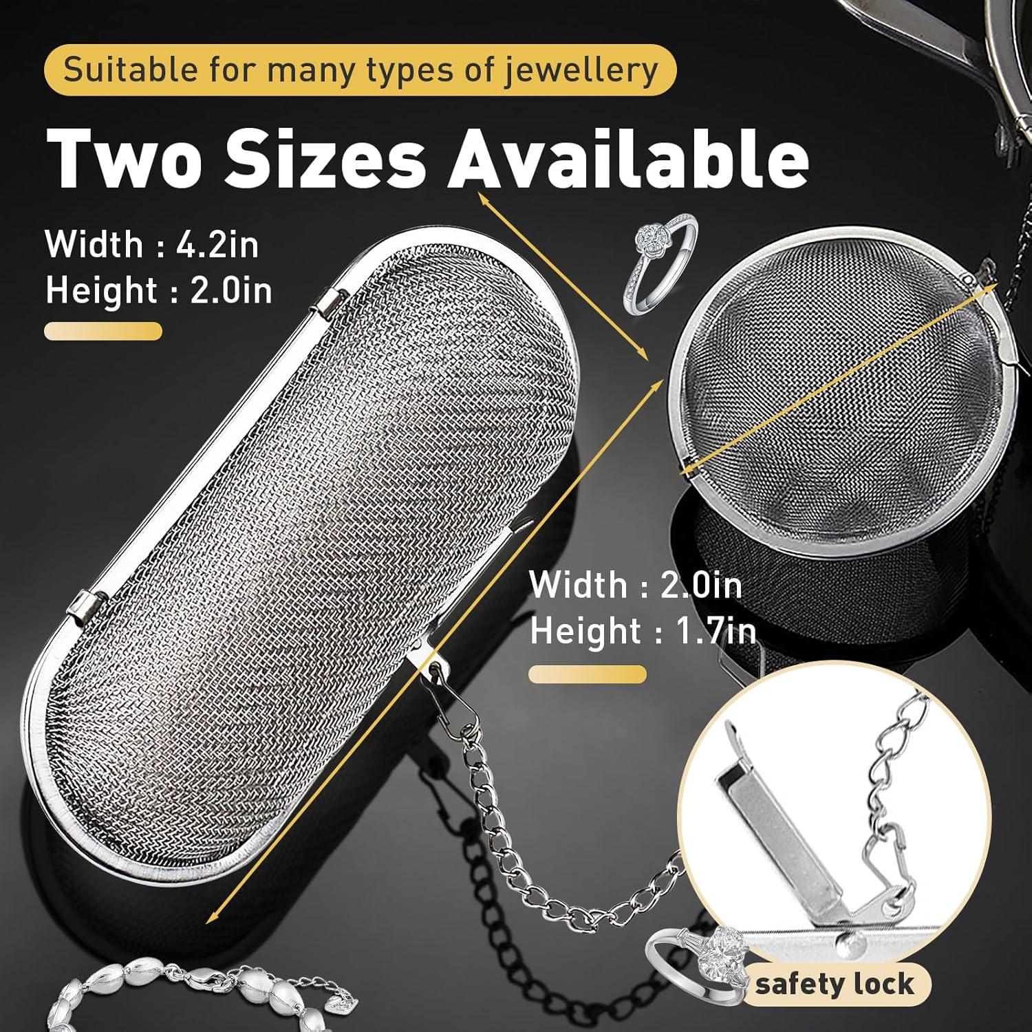 Cesta de Limpieza de Joyas Iffitya - 2 Piezas Acero Inoxidable