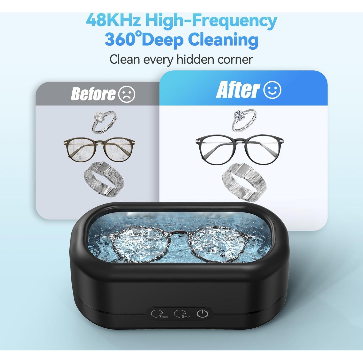 Limpiador Ultrasónico de Joyas Miorcols 12 oz 48kHz Dual