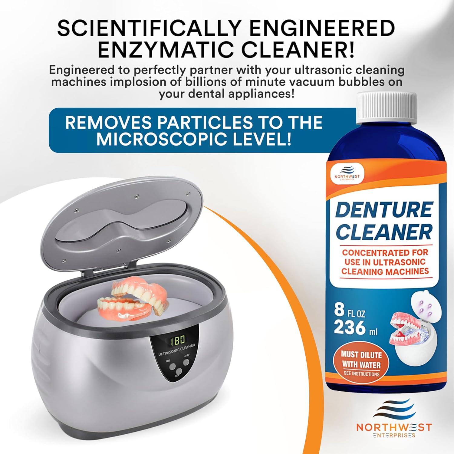 Limpiador Ultrasónico de Dentaduras Northwest 473ml - Fórmula Multi-Enzimática