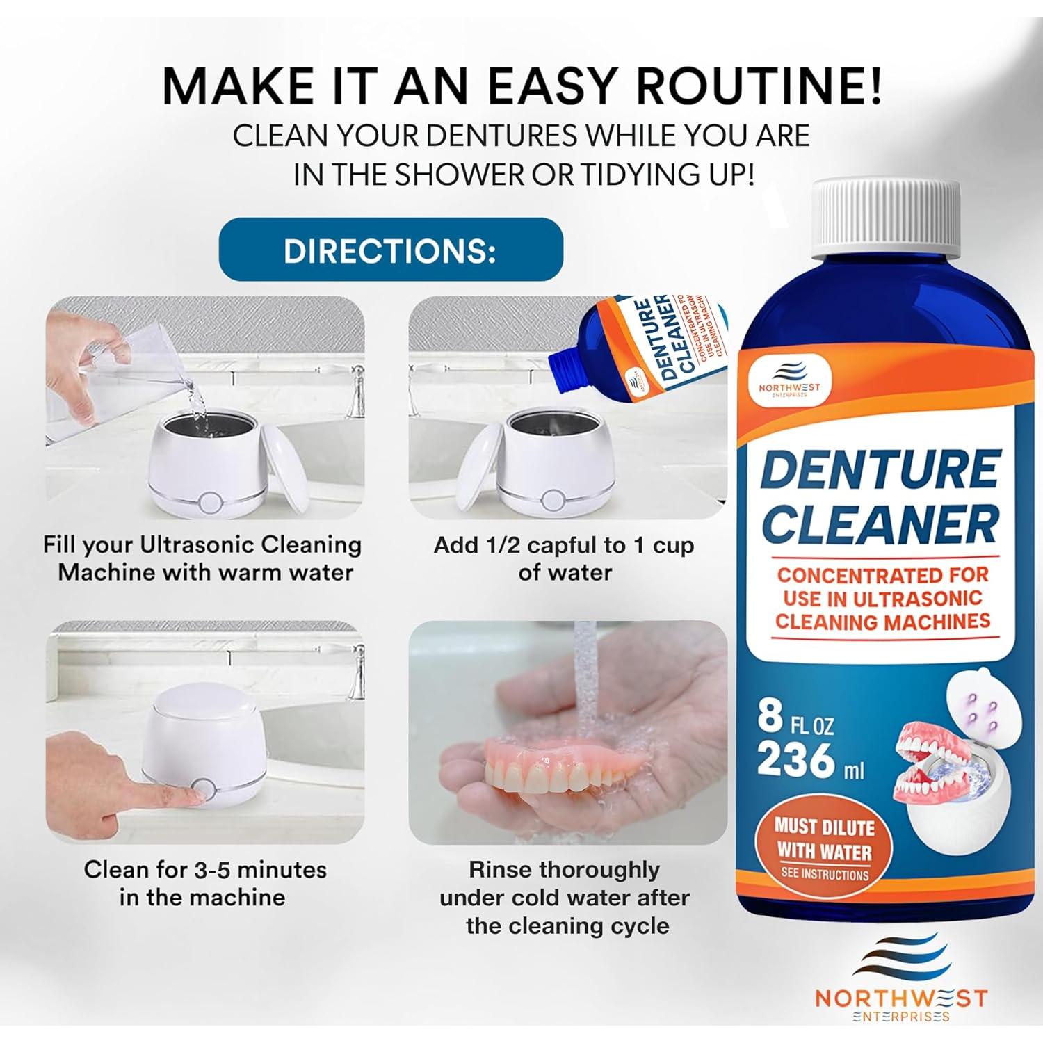 Limpiador Ultrasónico de Dentaduras Northwest 473ml - Fórmula Multi-Enzimática