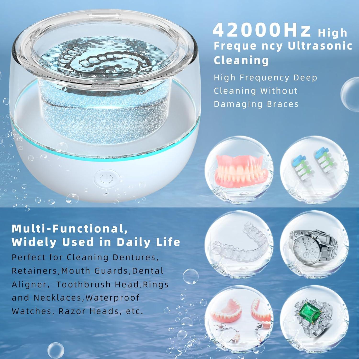 Limpiador Ultrasónico ARGOMAX 24W 200ml para Dentaduras y Joyería