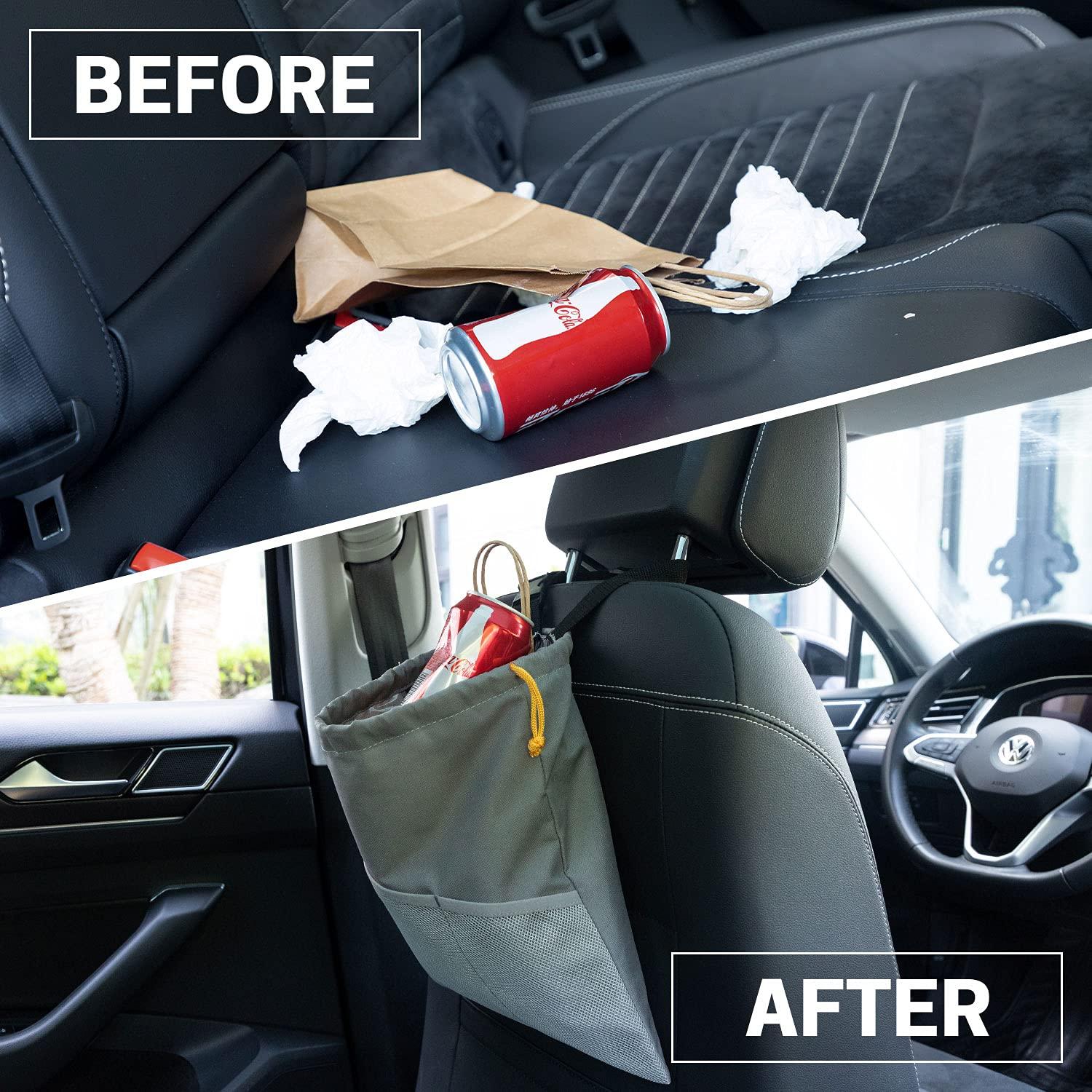 Bolsa de Basura para Coche GNEGNI 2PCS Impermeable 33.66x29.85cm