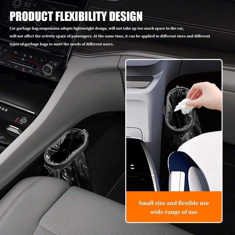 Bolsa de Basura Colgante para Auto QZTYTY - Negro 1L