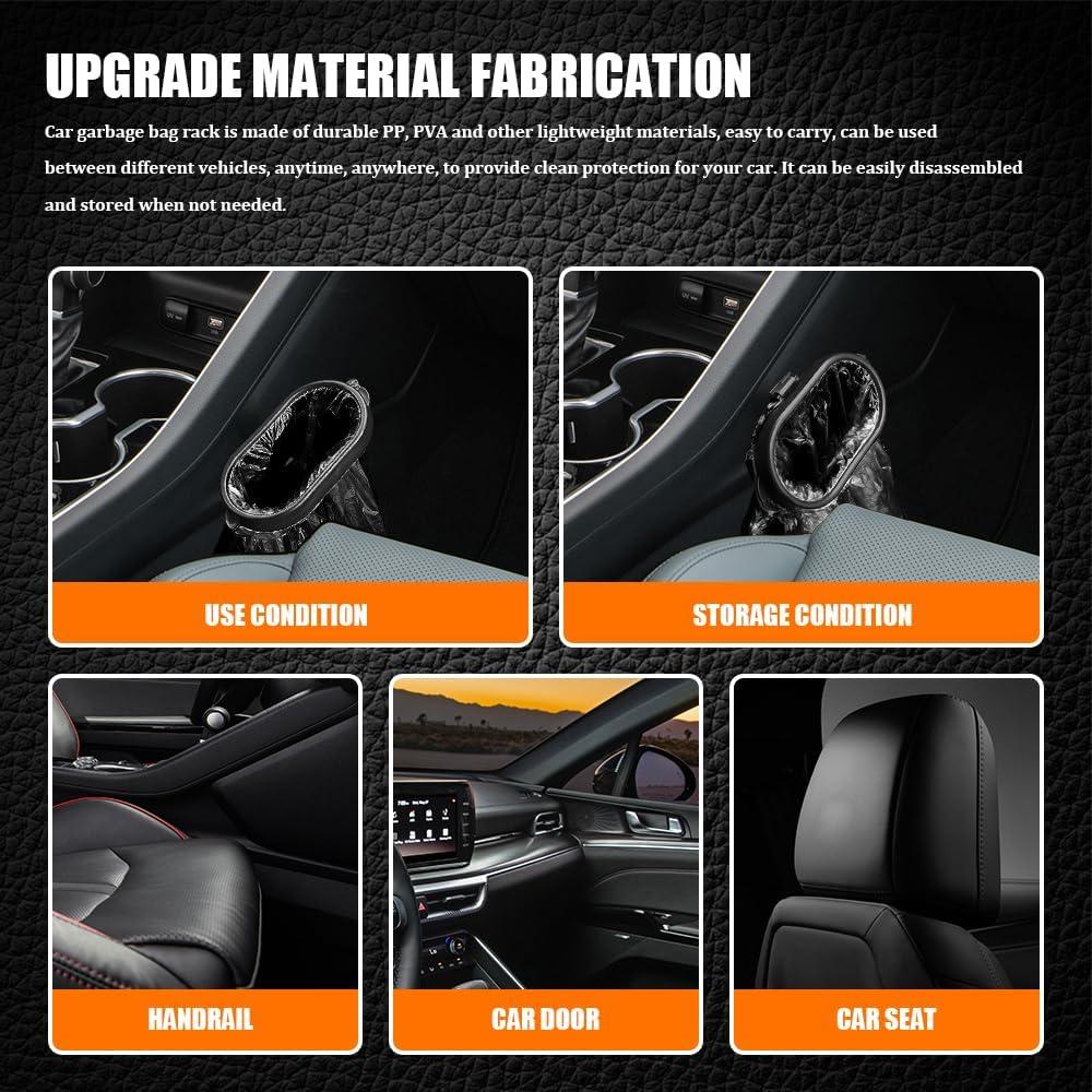 Bolsa de Basura Colgante para Auto QZTYTY - Negro 1L