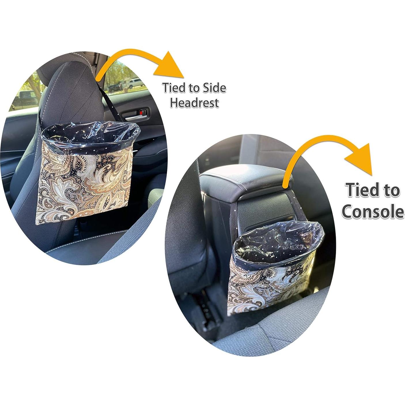 Basurero de Auto NeatCarBags Beige 23x23cm Reutilizable