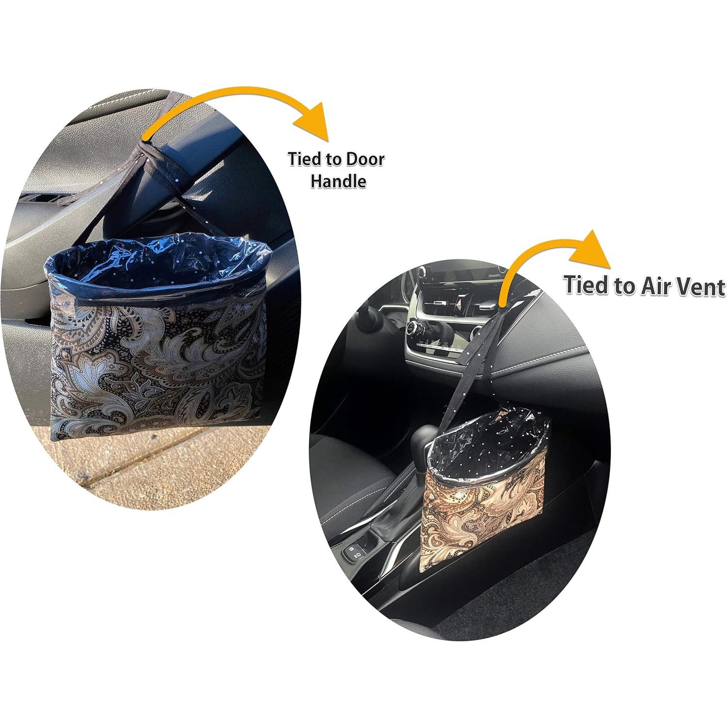 Basurero de Auto NeatCarBags Beige 23x23cm Reutilizable