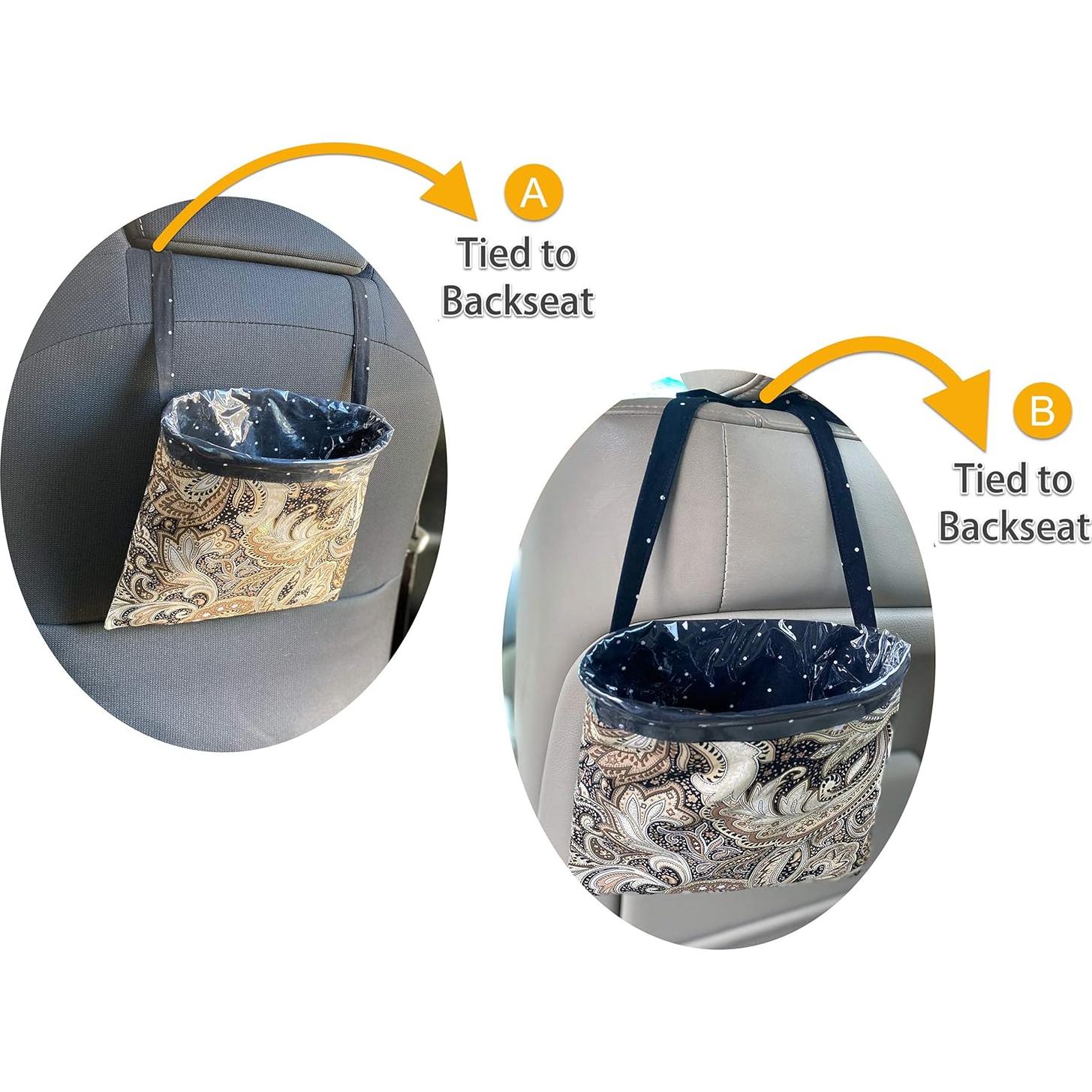 Basurero de Auto NeatCarBags Beige 23x23cm Reutilizable