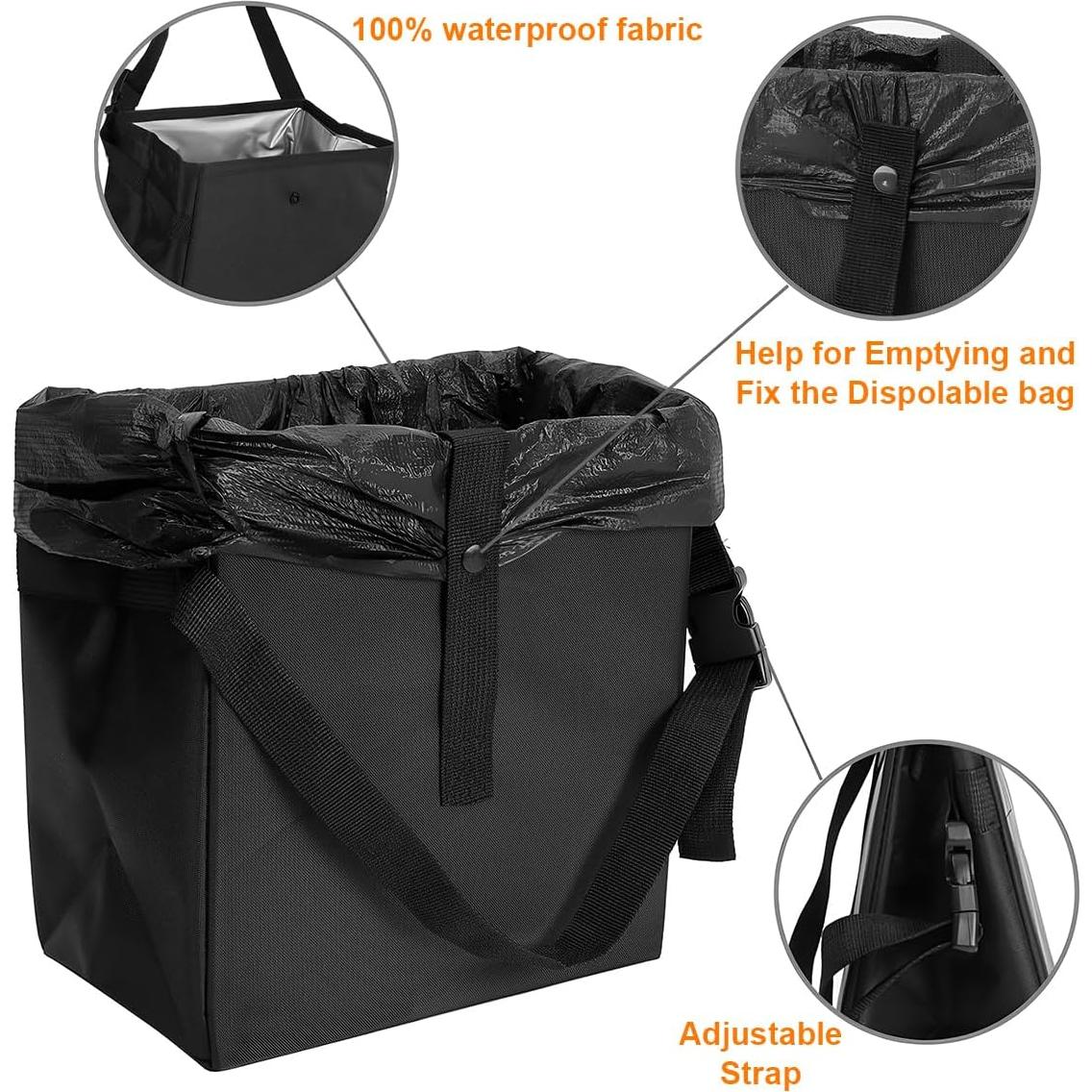 Basurero de Coche Mandark, Impermeable y Colapsable 3L