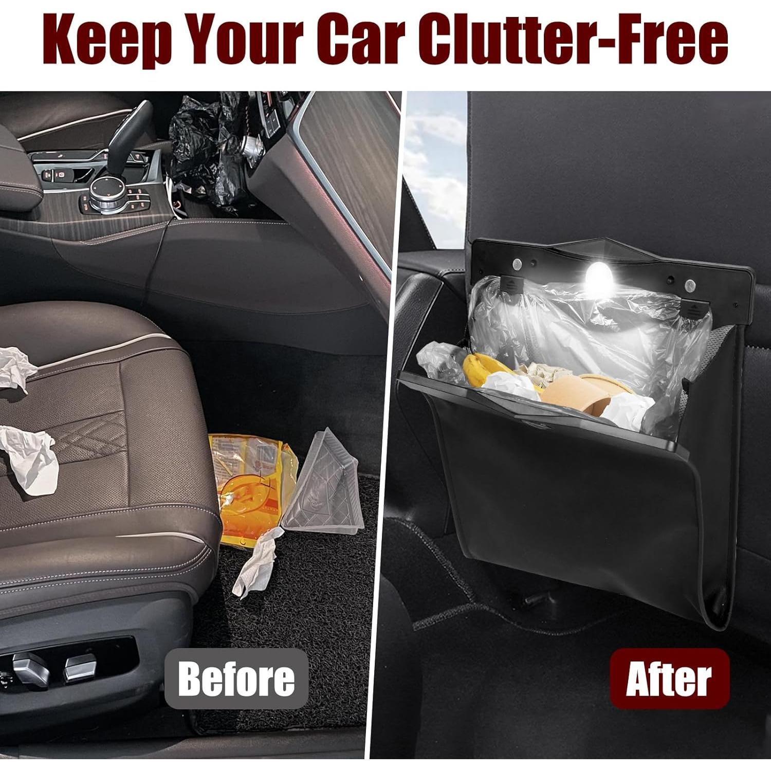 Basurero para Auto NATUREKIT con Luz LED y Cierre Magnético