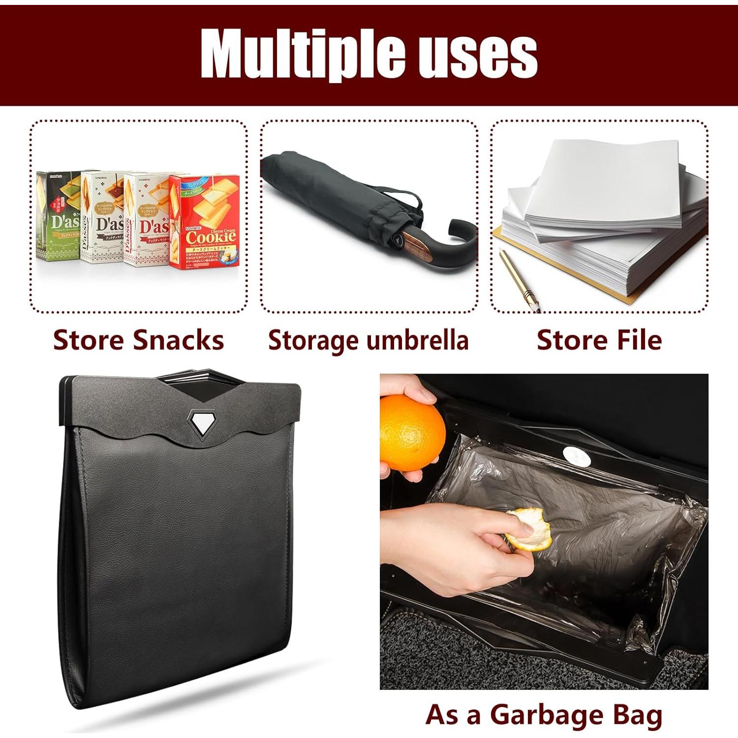 Basurero para Auto NATUREKIT con Luz LED y Cierre Magnético