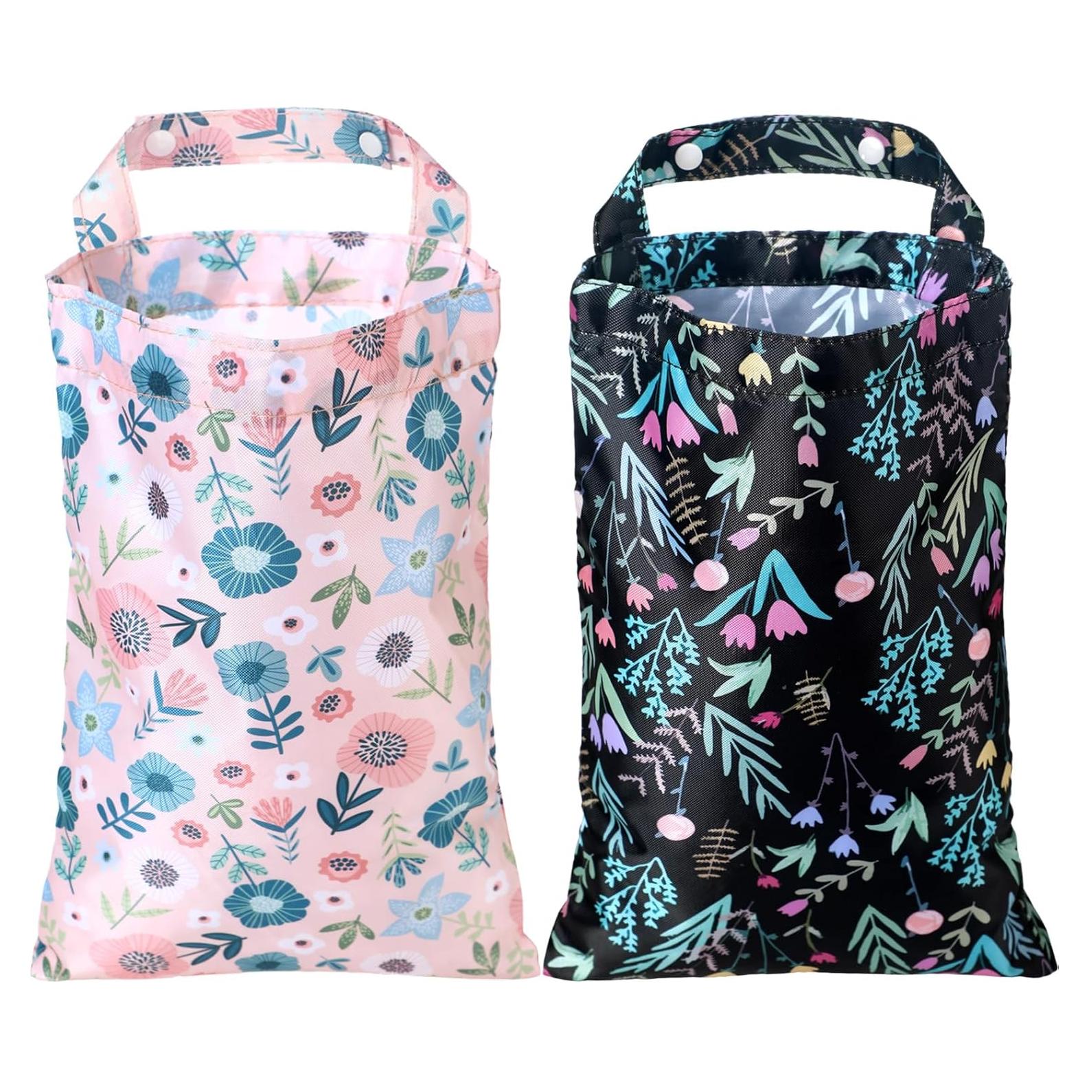 Bolsa de Basura para Auto Colgante Ribbonlic Floral Boho 2 Pcs