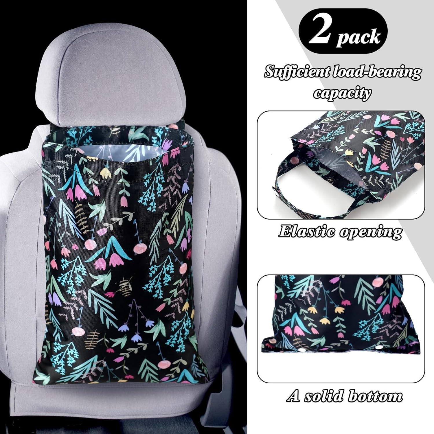 Bolsa de Basura para Auto Colgante Ribbonlic Floral Boho 2 Pcs