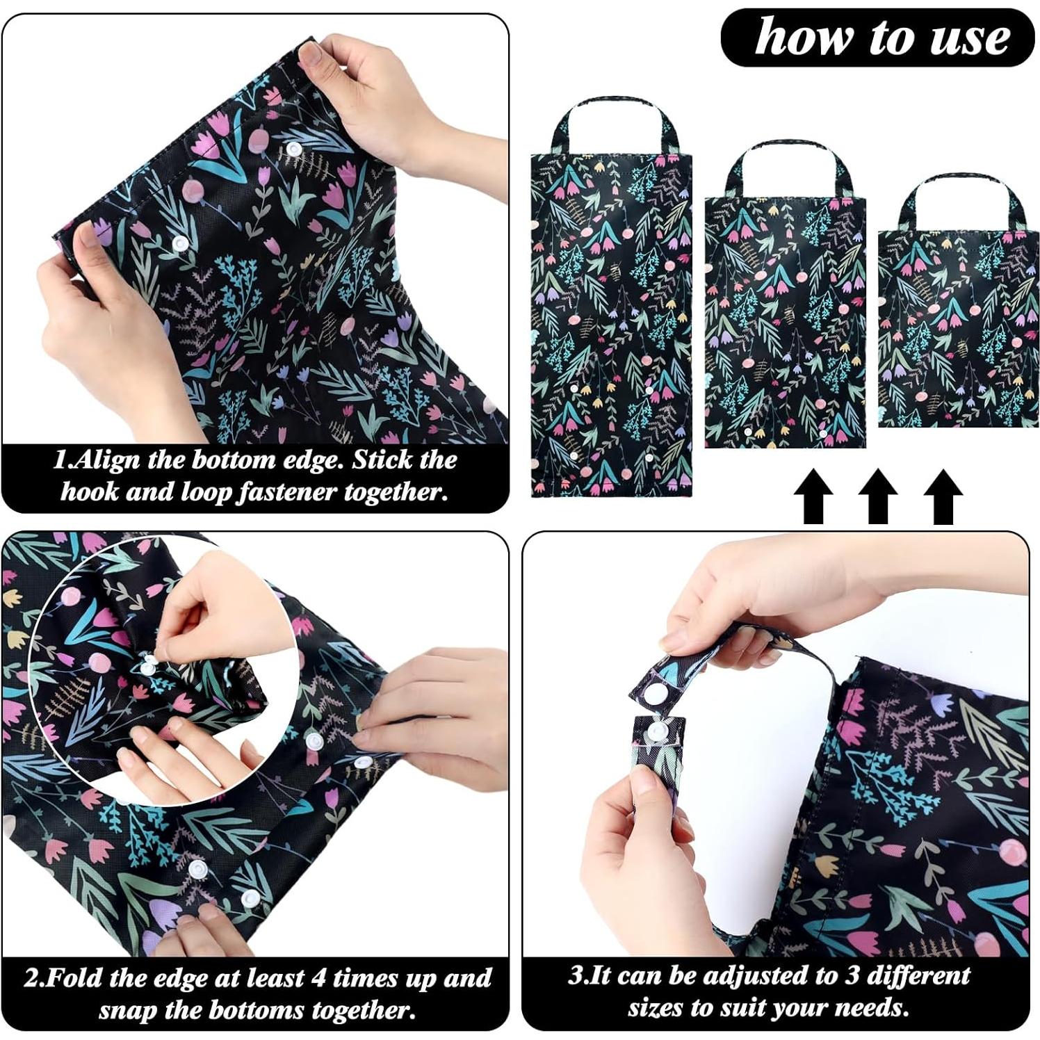 Bolsa de Basura para Auto Colgante Ribbonlic Floral Boho 2 Pcs