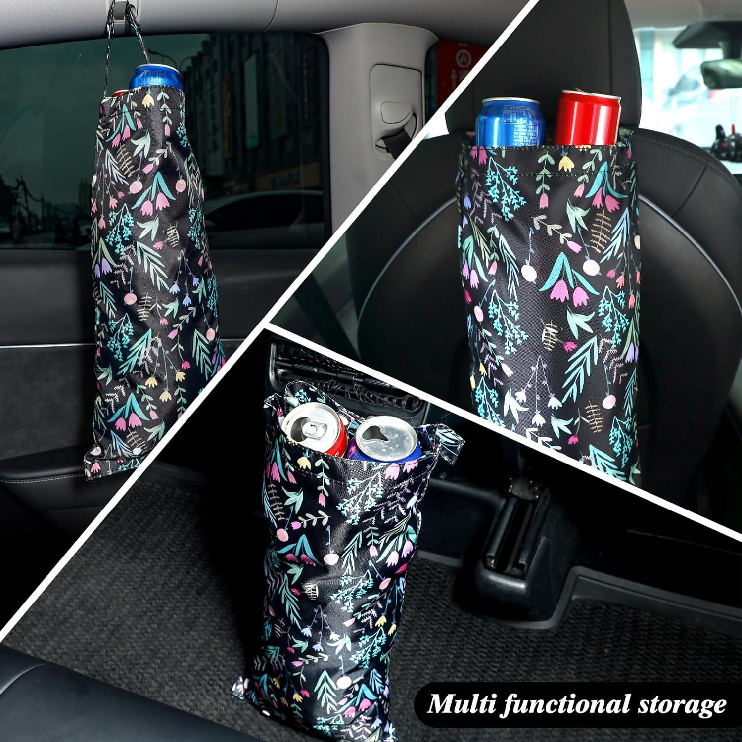 Bolsa de Basura para Auto Colgante Ribbonlic Floral Boho 2 Pcs
