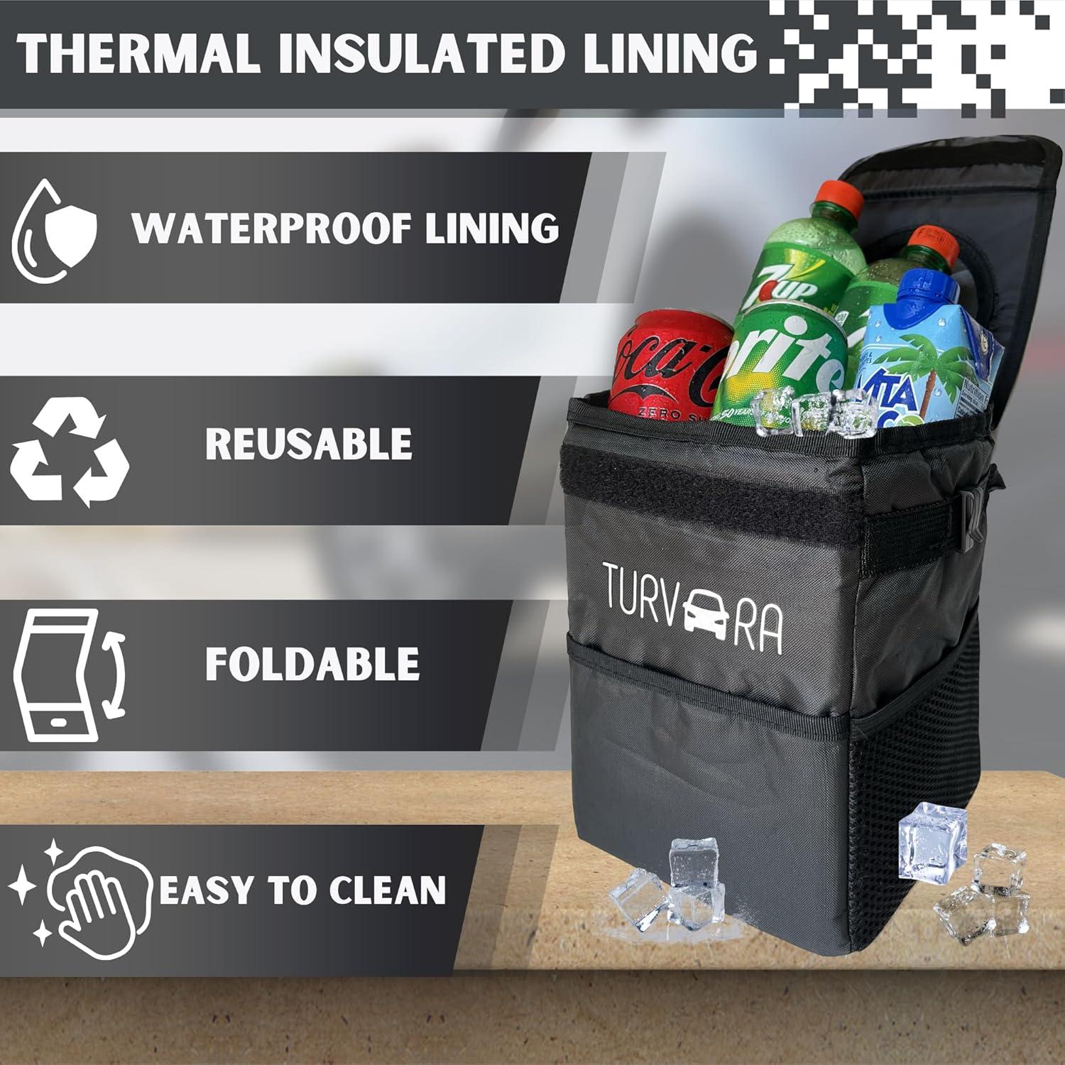 Bolsa de Basura para Auto Turvara 6L Impermeable con Ganchos