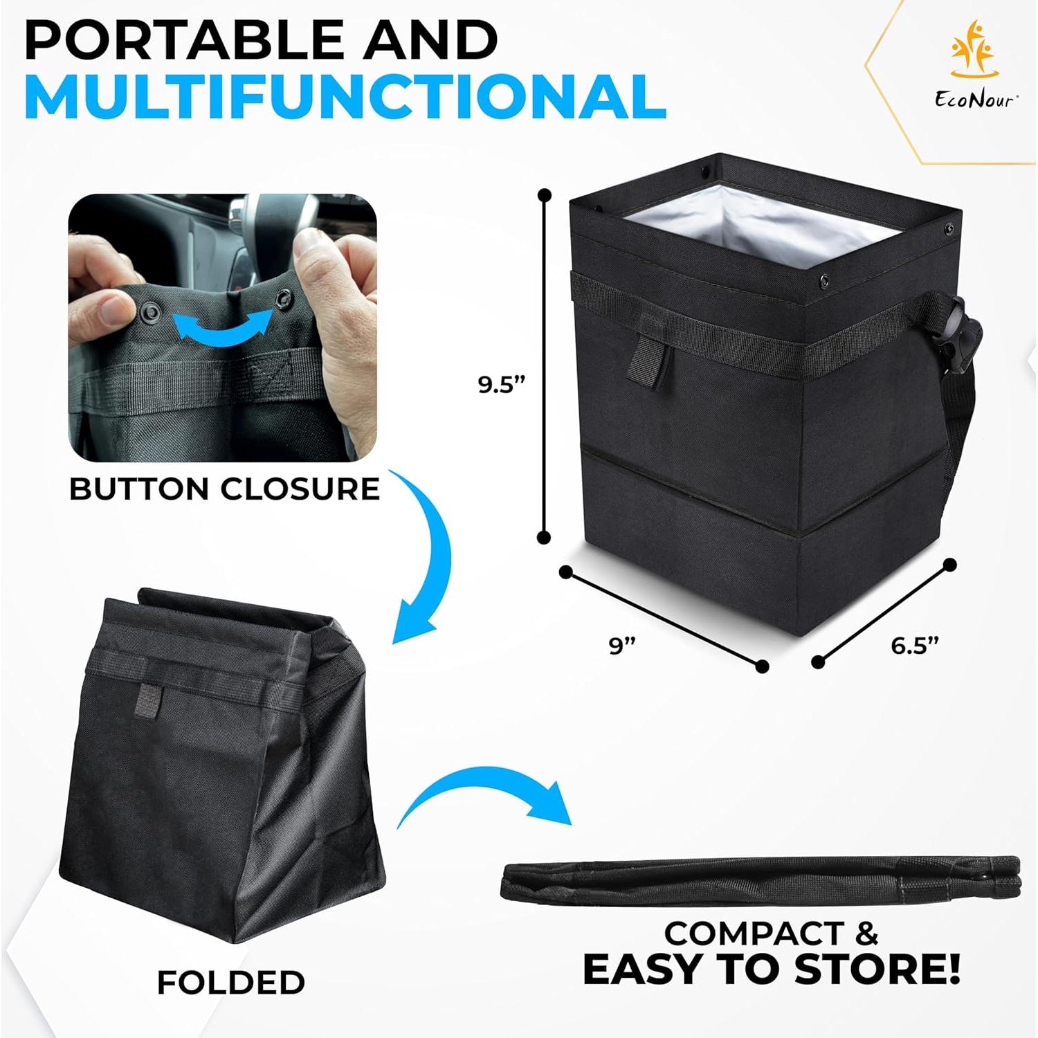 Bolsa de Basura para Auto EcoNour 21.8x23.5cm Impermeable