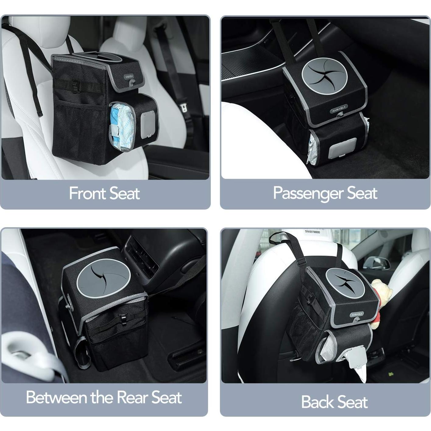 Basurero para Auto Farasla AB-11 con Soporte de Pañuelos