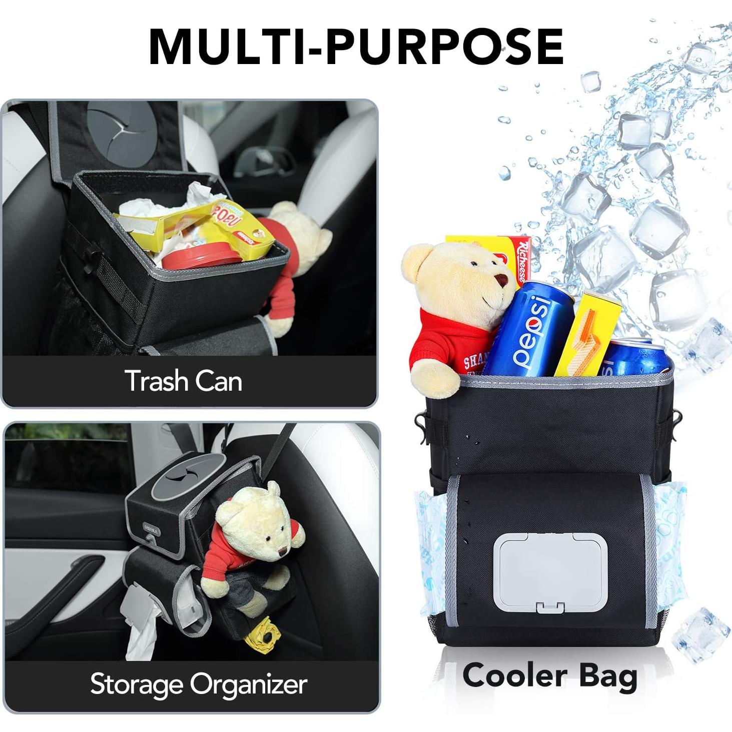 Basurero para Auto Farasla AB-11 con Soporte de Pañuelos