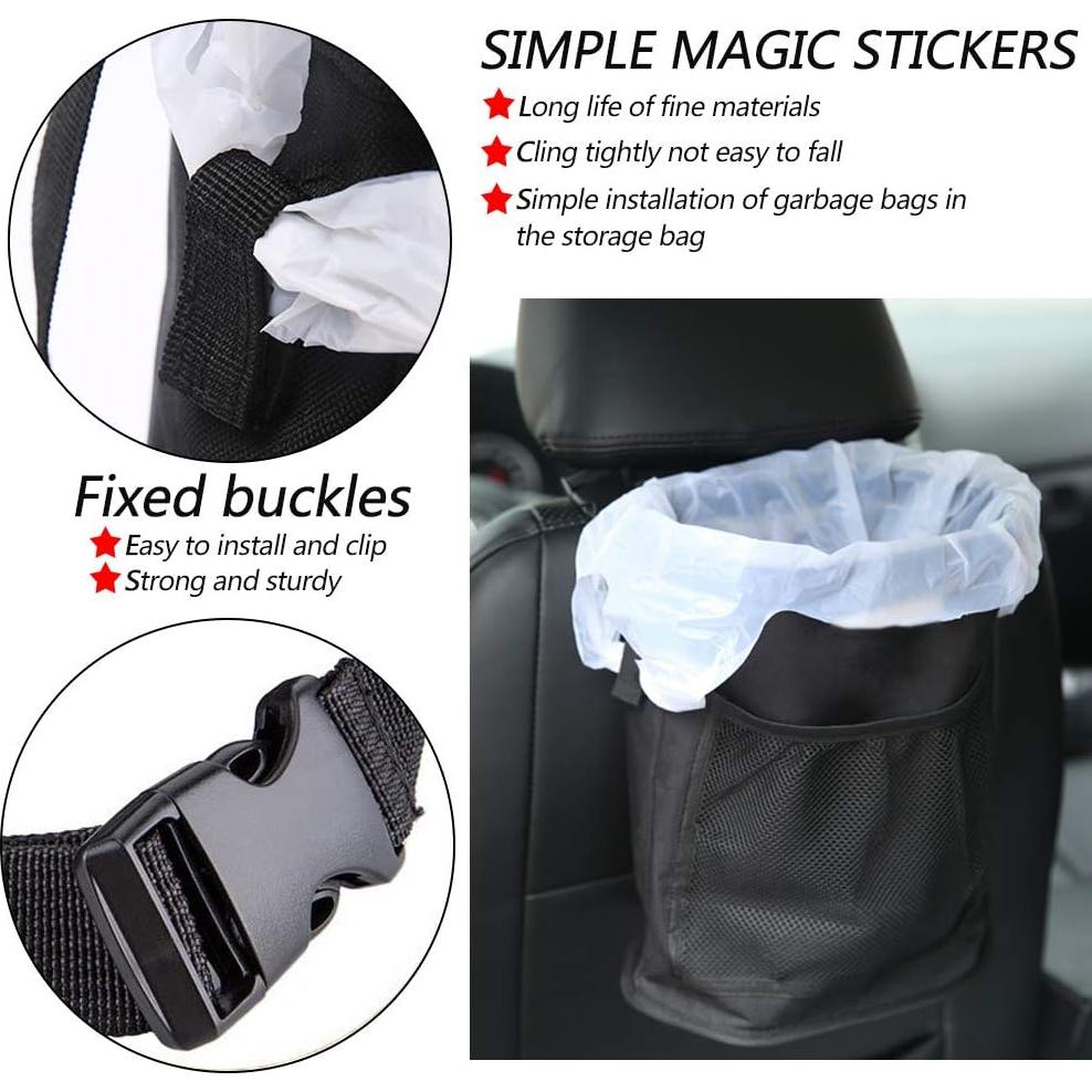 Basurero de Coche Qichebox Impermeable 11.4L Ajustable