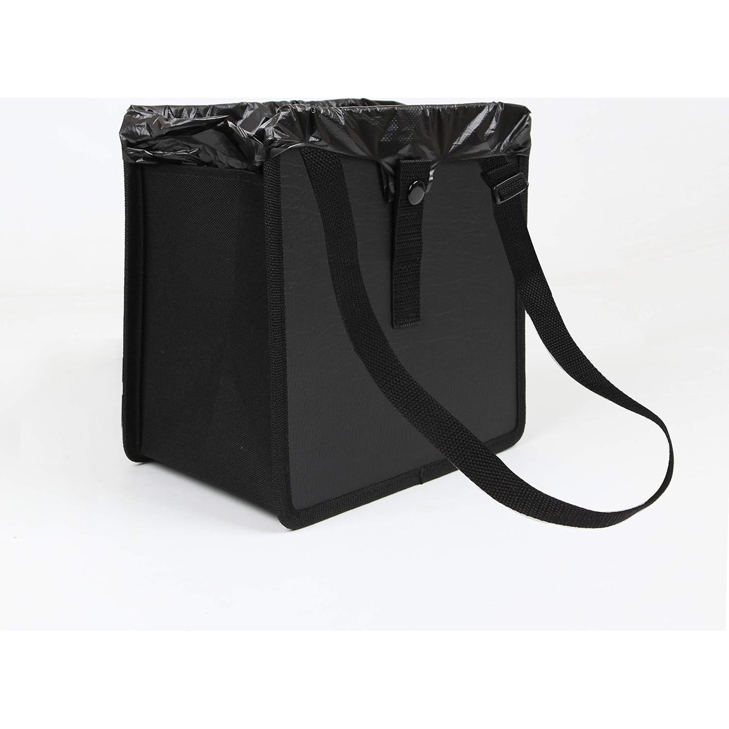 Basurero de Auto KMMOTORS Jopps Plegable Cuero Vegano Negro