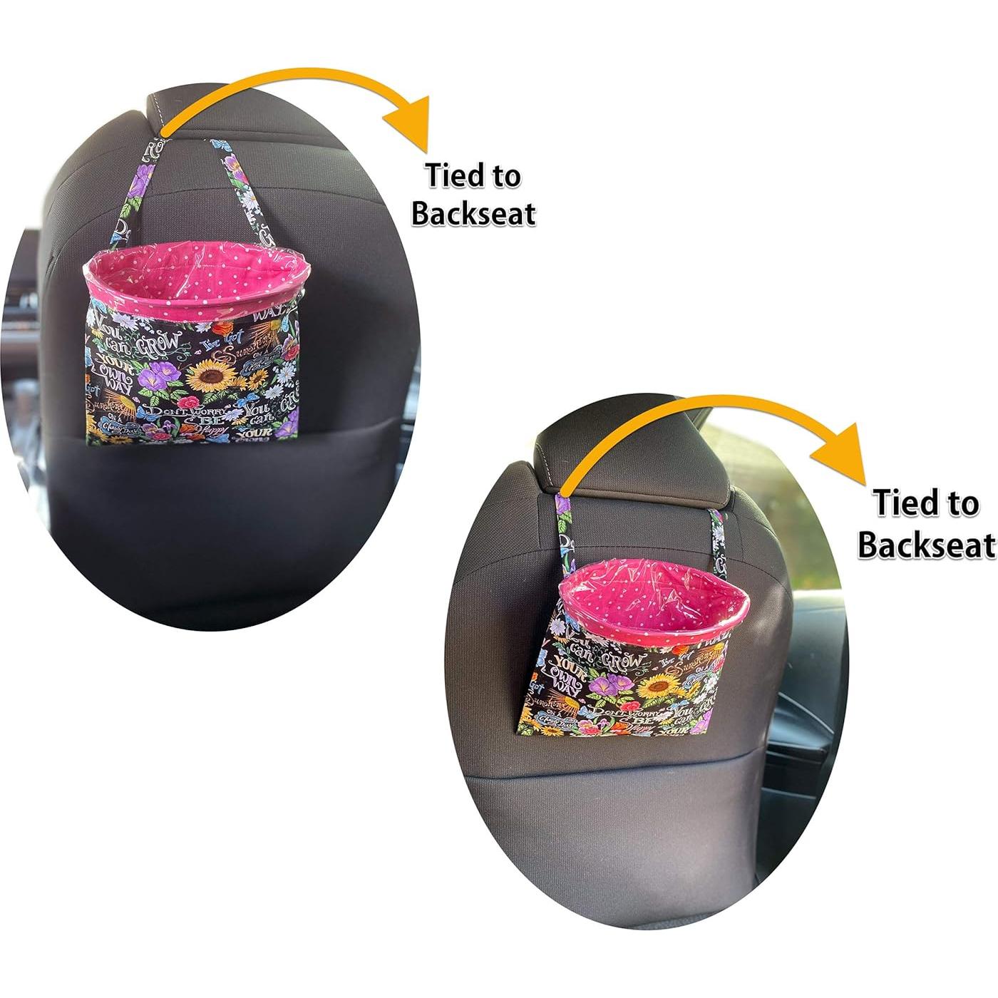 Bolsa de Basura para Auto NeatCarBags Rosa/Girasol 23x23cm