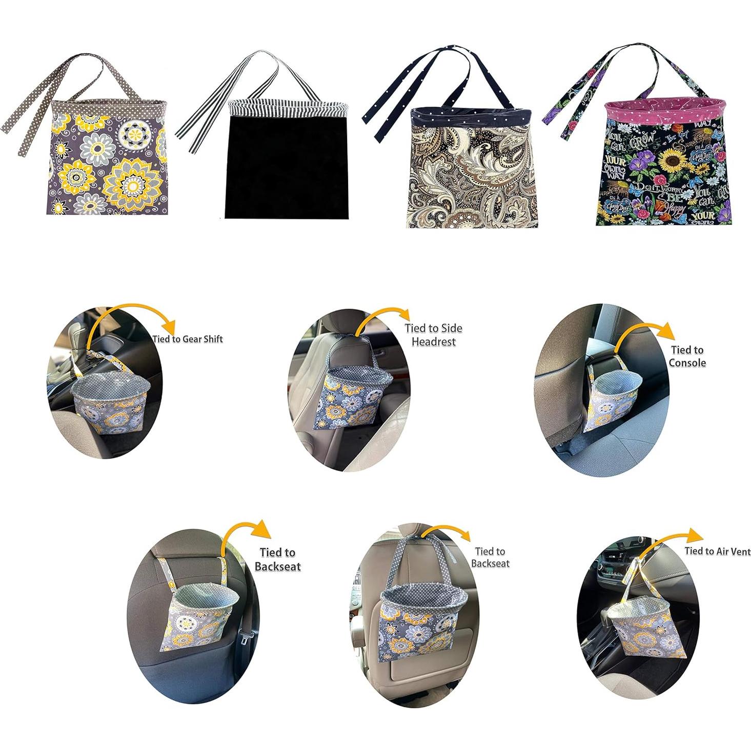 Bolsa de Basura para Auto NeatCarBags Rosa/Girasol 23x23cm