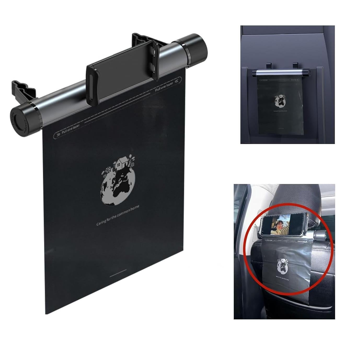 Basurero para Auto Bertans H11-Gris, Impermeable y Multifuncional