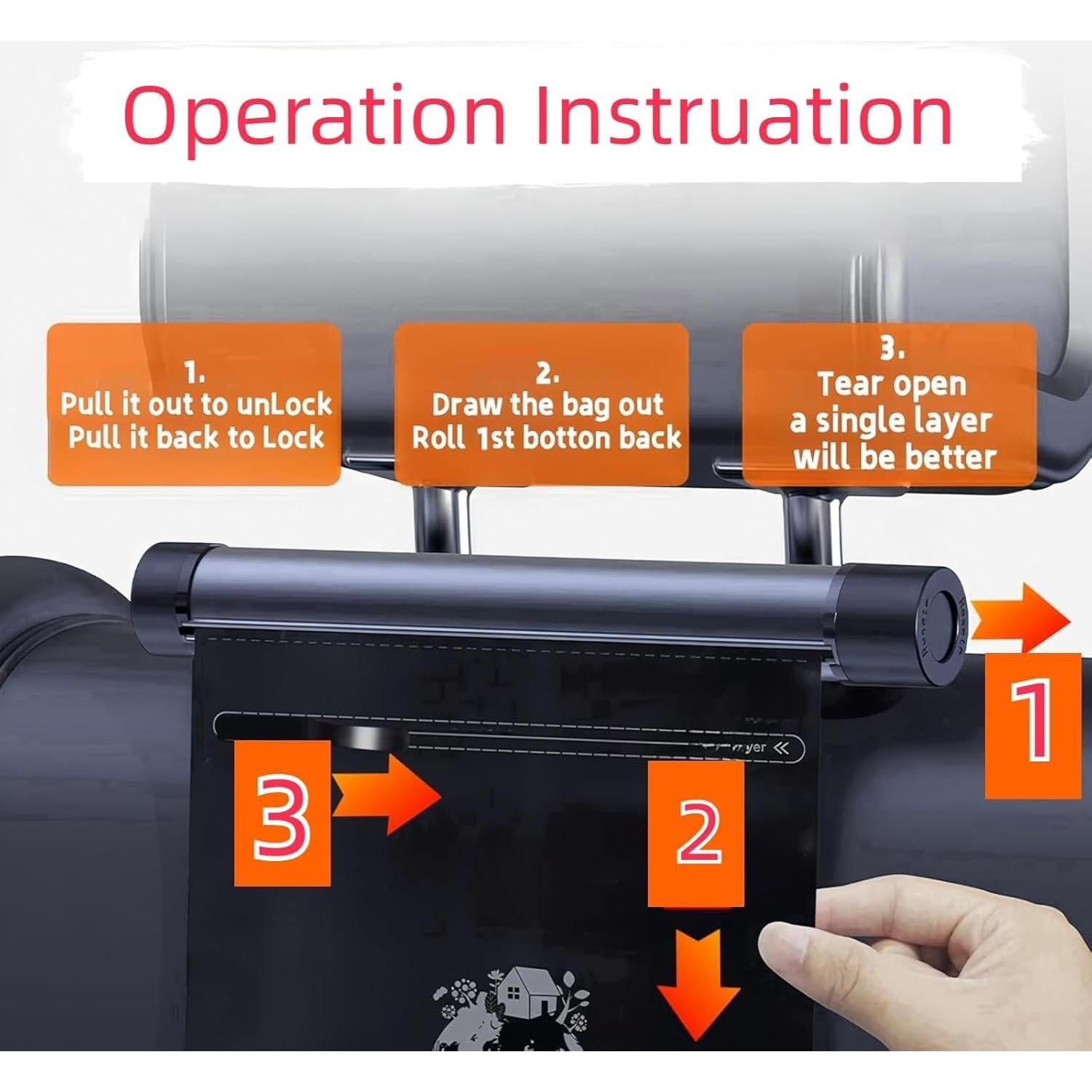 Basurero para Auto Bertans H11-Gris, Impermeable y Multifuncional