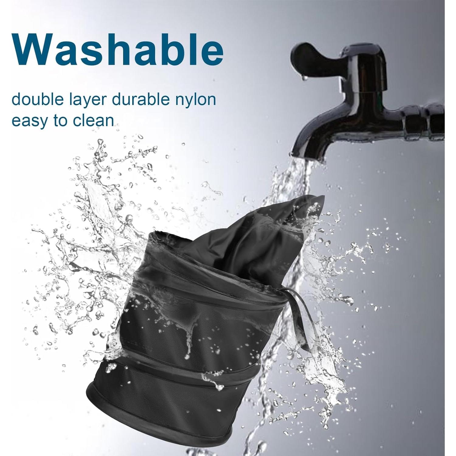 Basurero Plegable para Auto Kincown 3.8L - 2 Paquetes Negro